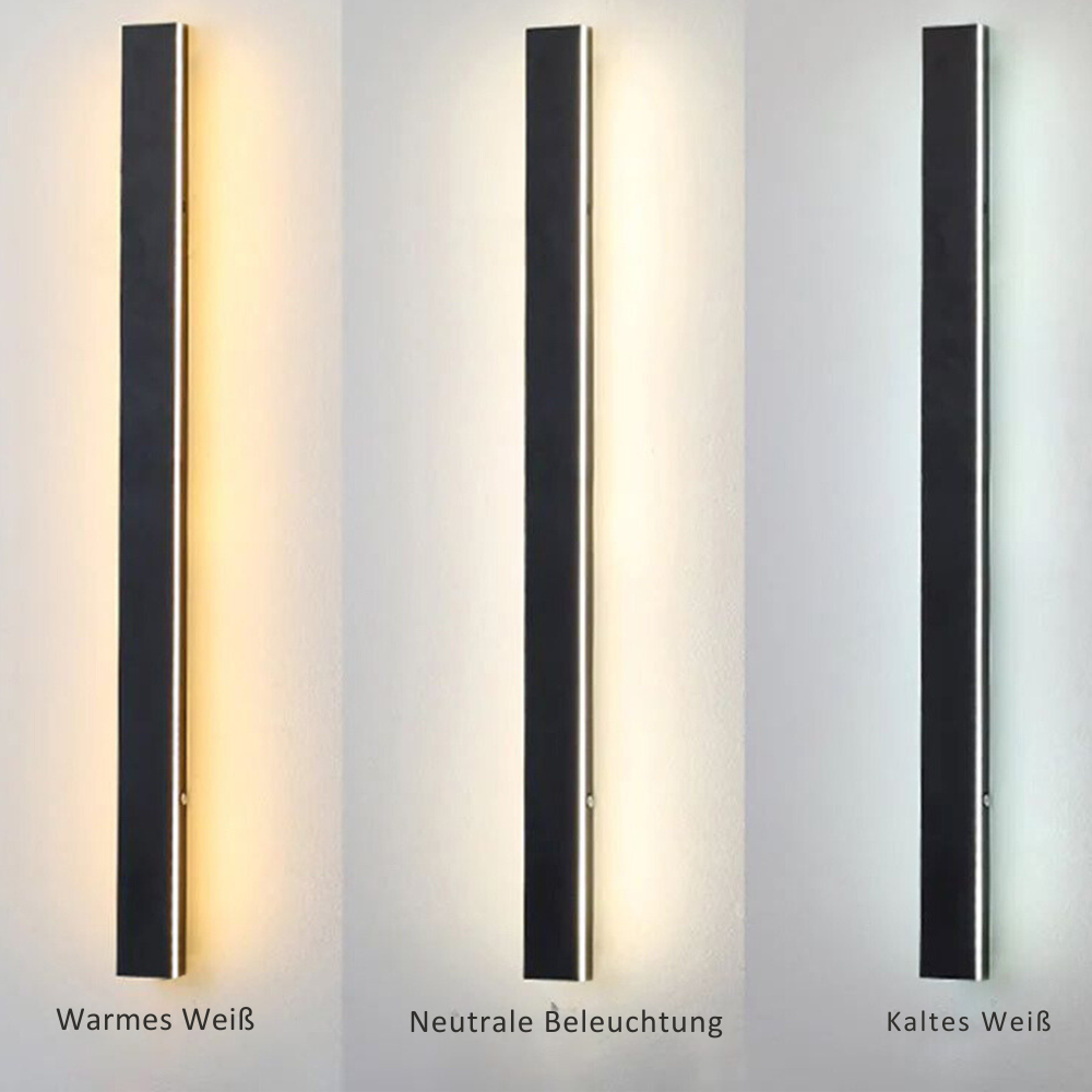 Arisha Black Minimalist Waterproof LED Outdoor Wall Light for Garden and Corridor