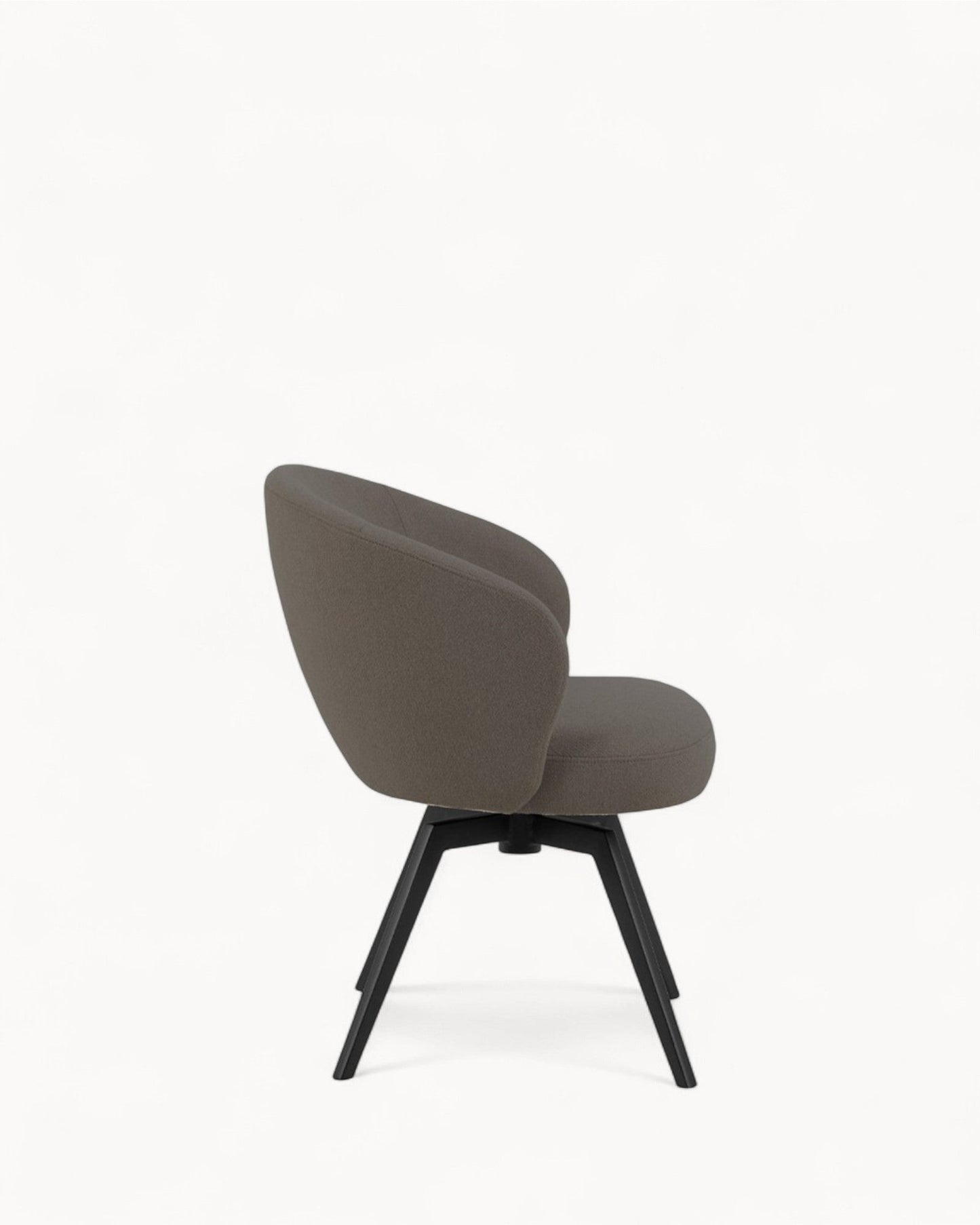 Velvo Twist Swivel Dining Chair – Anthracite Fabric with Metal Frame
