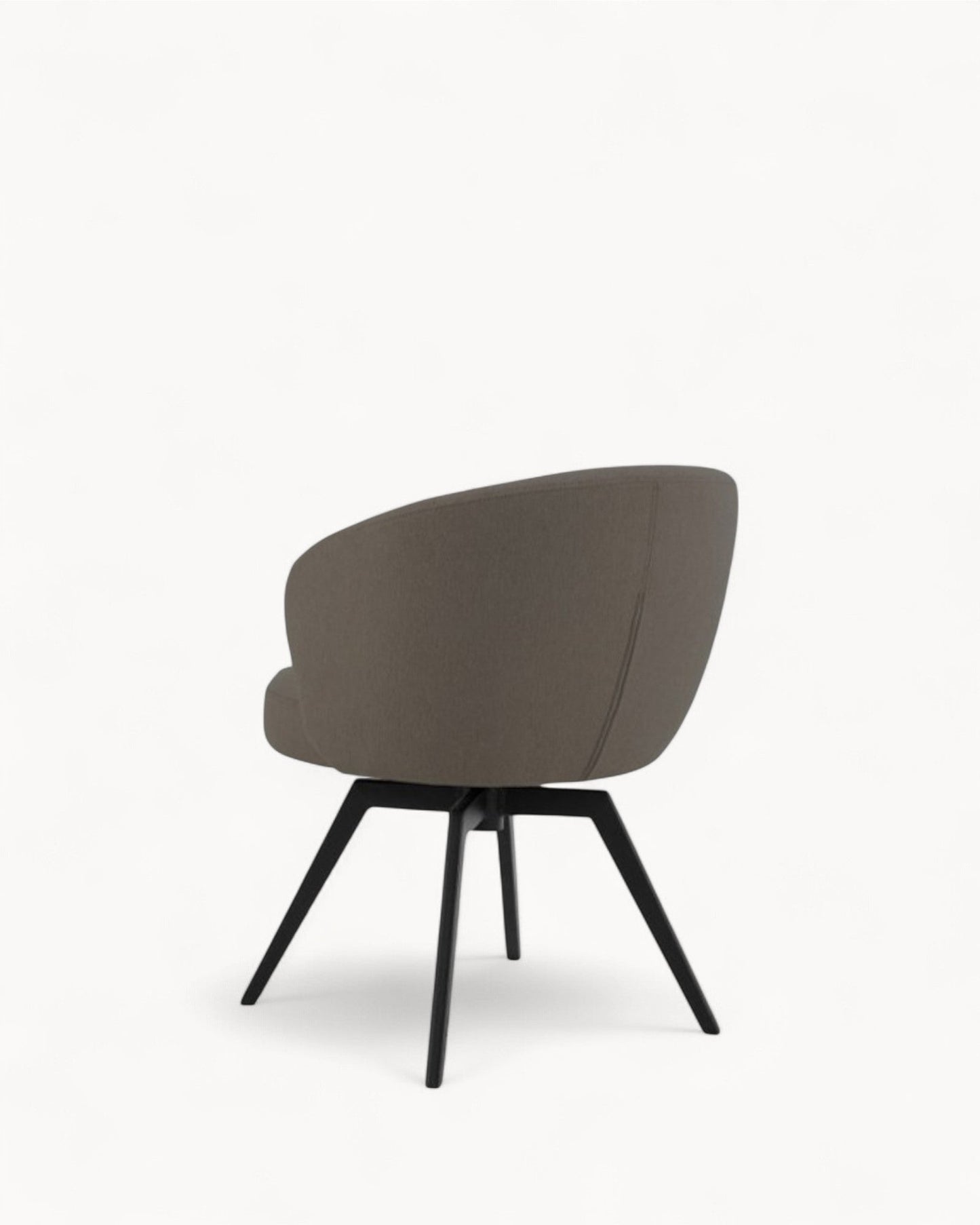Velvo Twist Swivel Dining Chair – Anthracite Fabric with Metal Frame