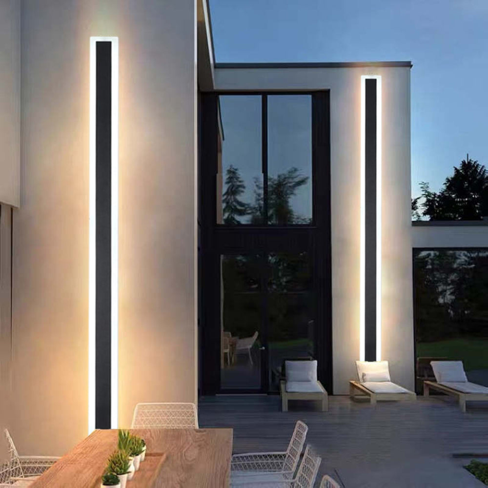 Arisha Contemporary Black Metal LED Outdoor Wall Light for Garden and Balcony