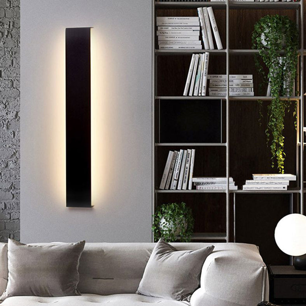 Arisha Contemporary LED Wall Light - Rectangular Design in Black, White, and Gold for Bathroom or Living Room