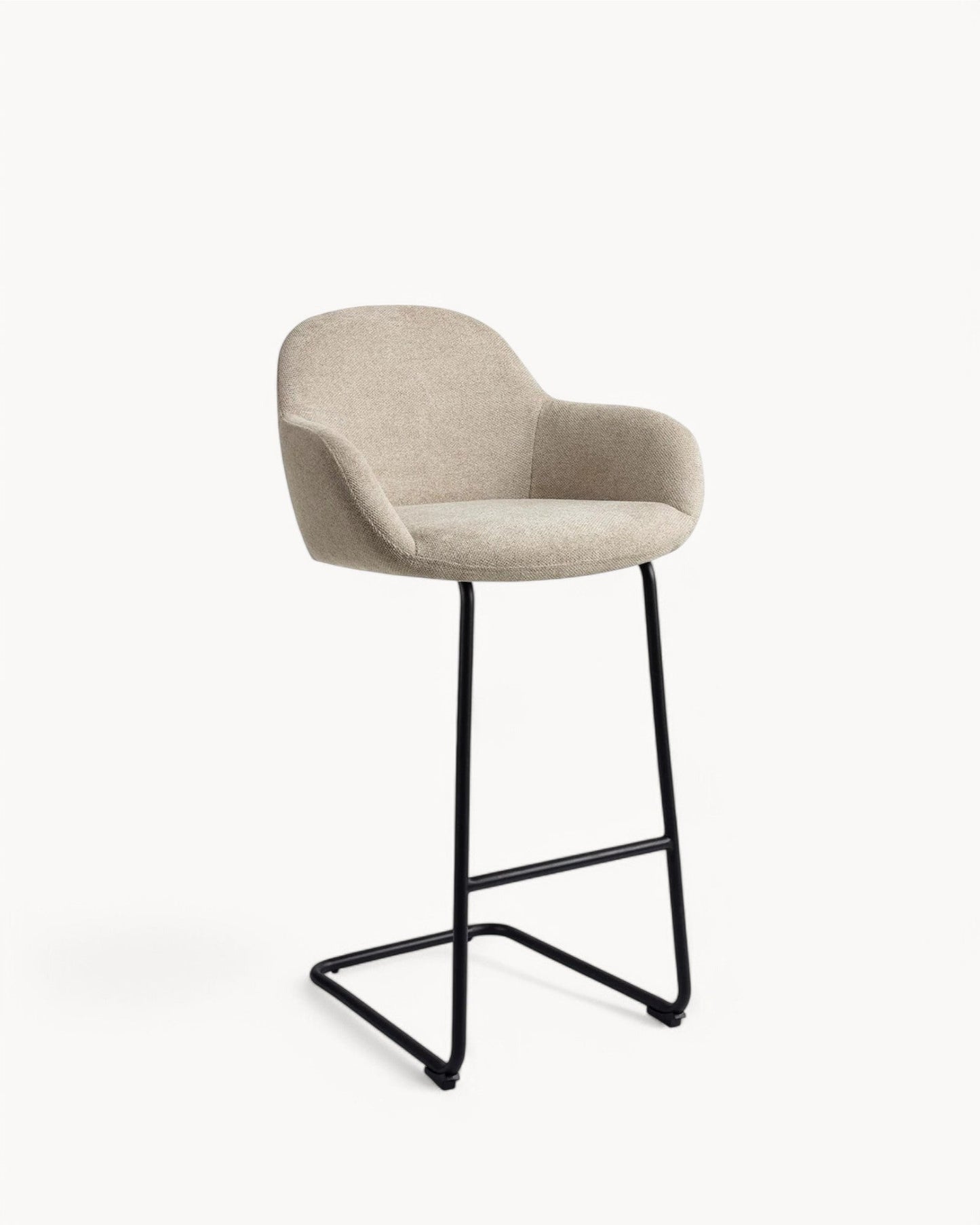 Kushi Bar Stool – Metal Frame with Polyester Upholstery, 76.5 cm Seat Height