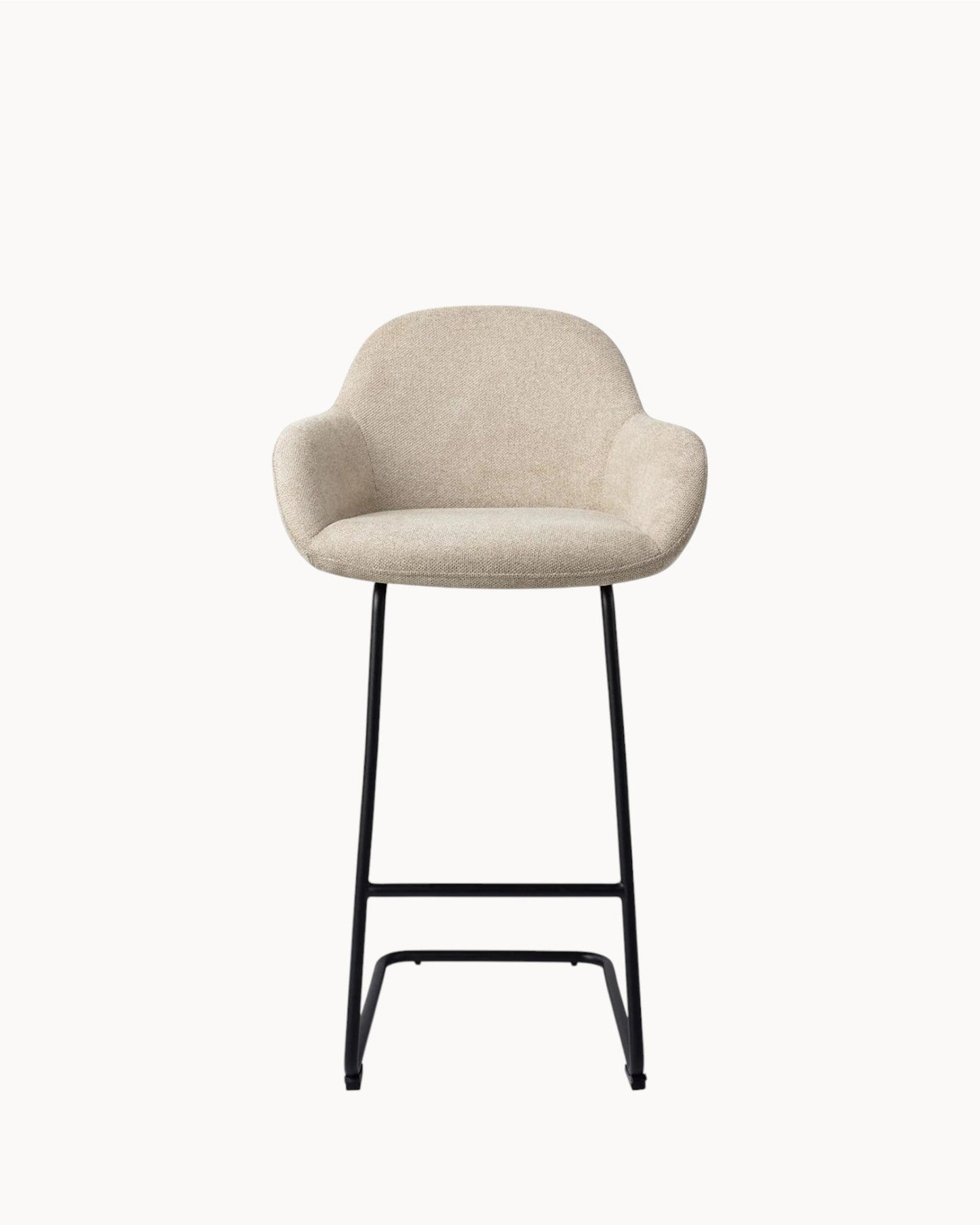 Kushi Bar Stool – Metal Frame with Polyester Upholstery, 76.5 cm Seat Height