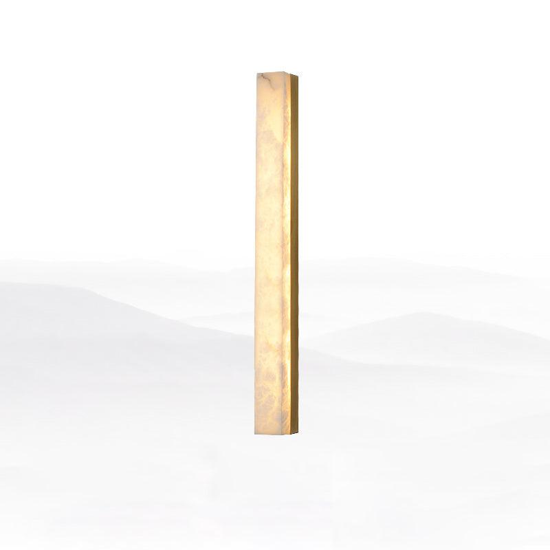 Isen Linear Wall Light in Brass and Alabaster