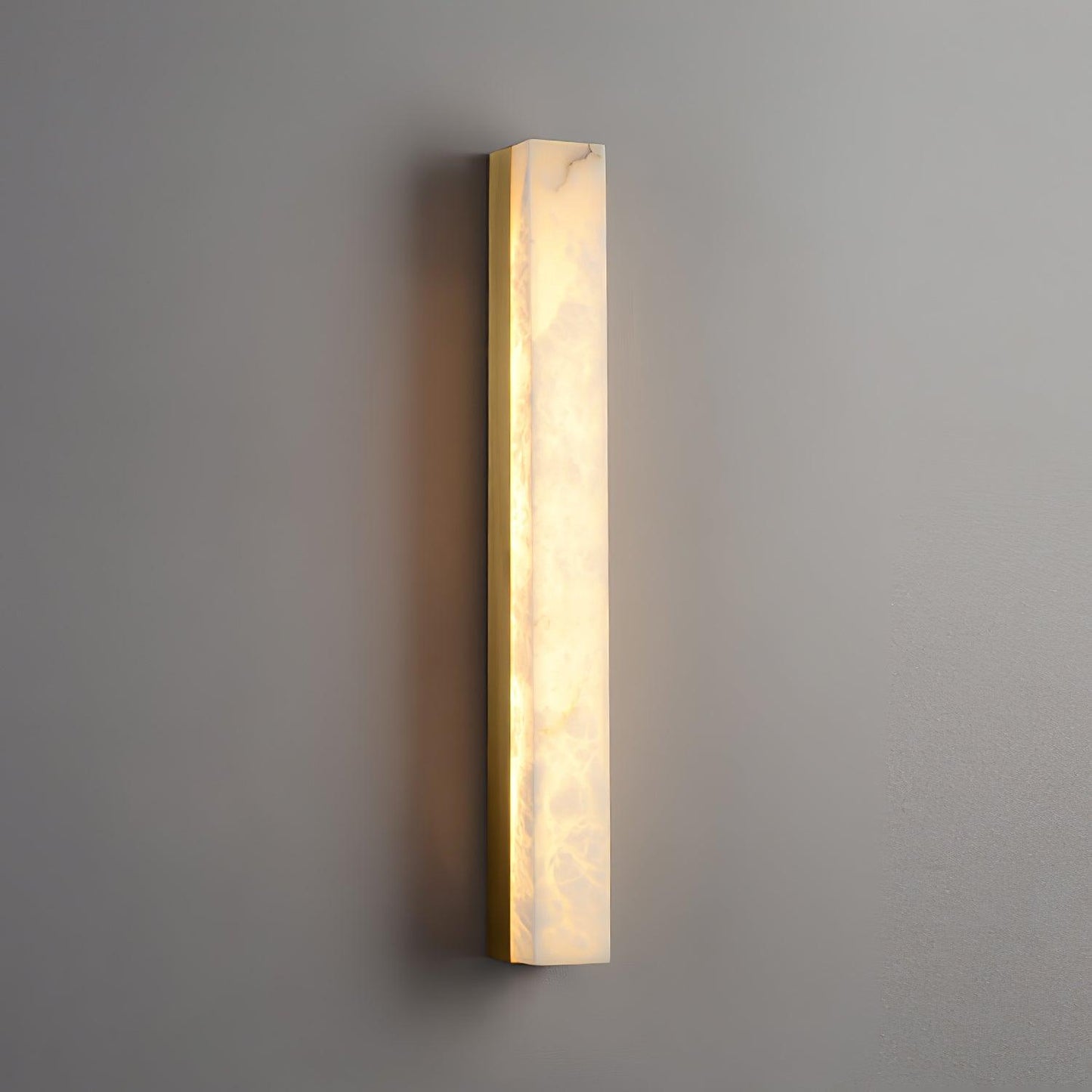 Isen Linear Wall Light in Brass and Alabaster