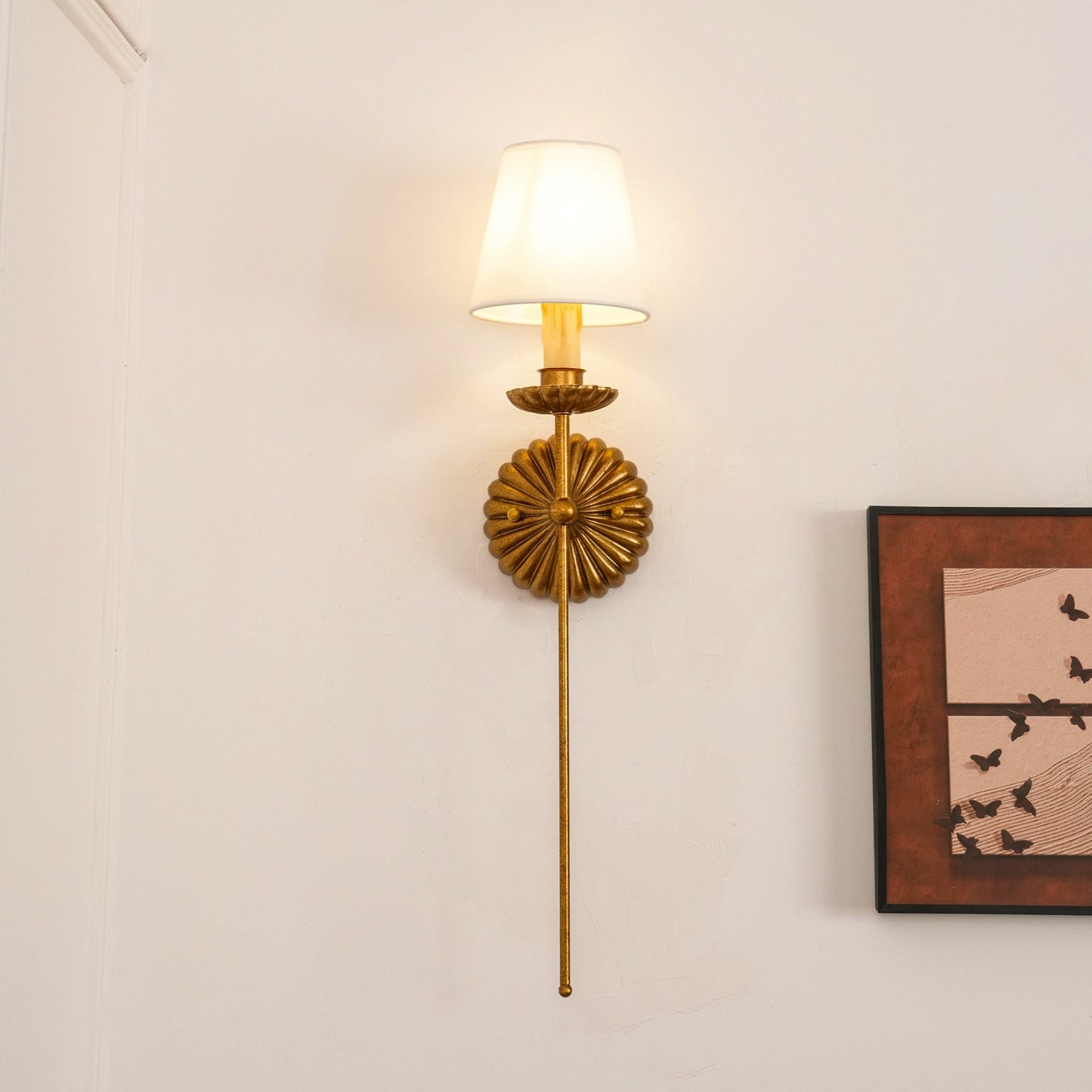Antique Candle-Shaped Zelu Wall Lamp