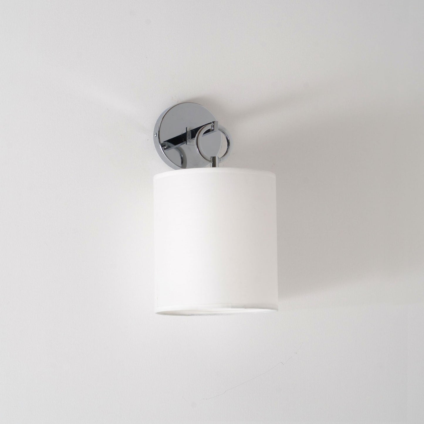 Cylindrical Fabric Shade Iris Wall Lamp in Rustic Country House Design
