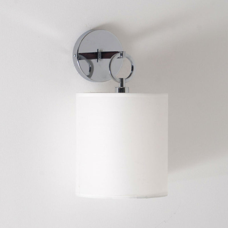 Cylindrical Fabric Shade Iris Wall Lamp in Rustic Country House Design
