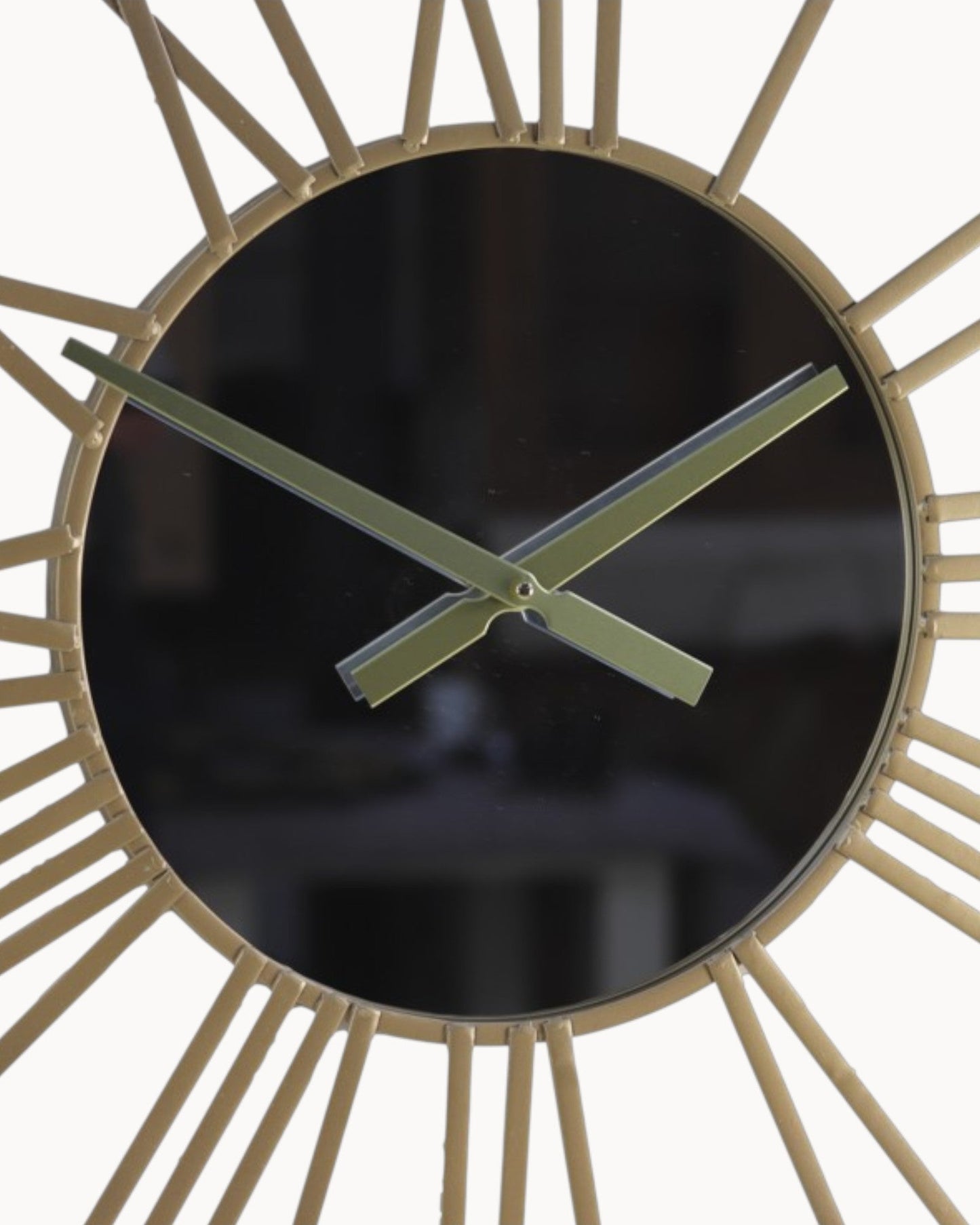 Large Golden Roman Numeral Wall Clock - 80 cm Diameter
