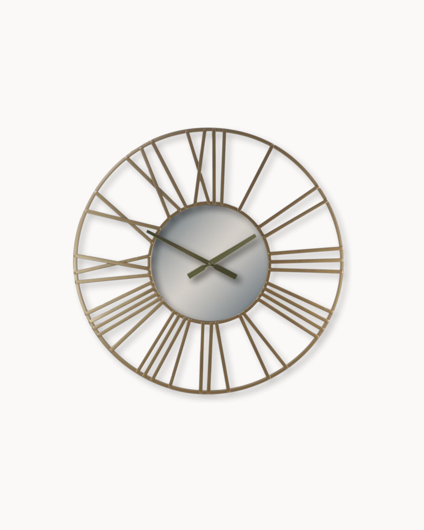 Large Golden Roman Numeral Wall Clock - 80 cm Diameter