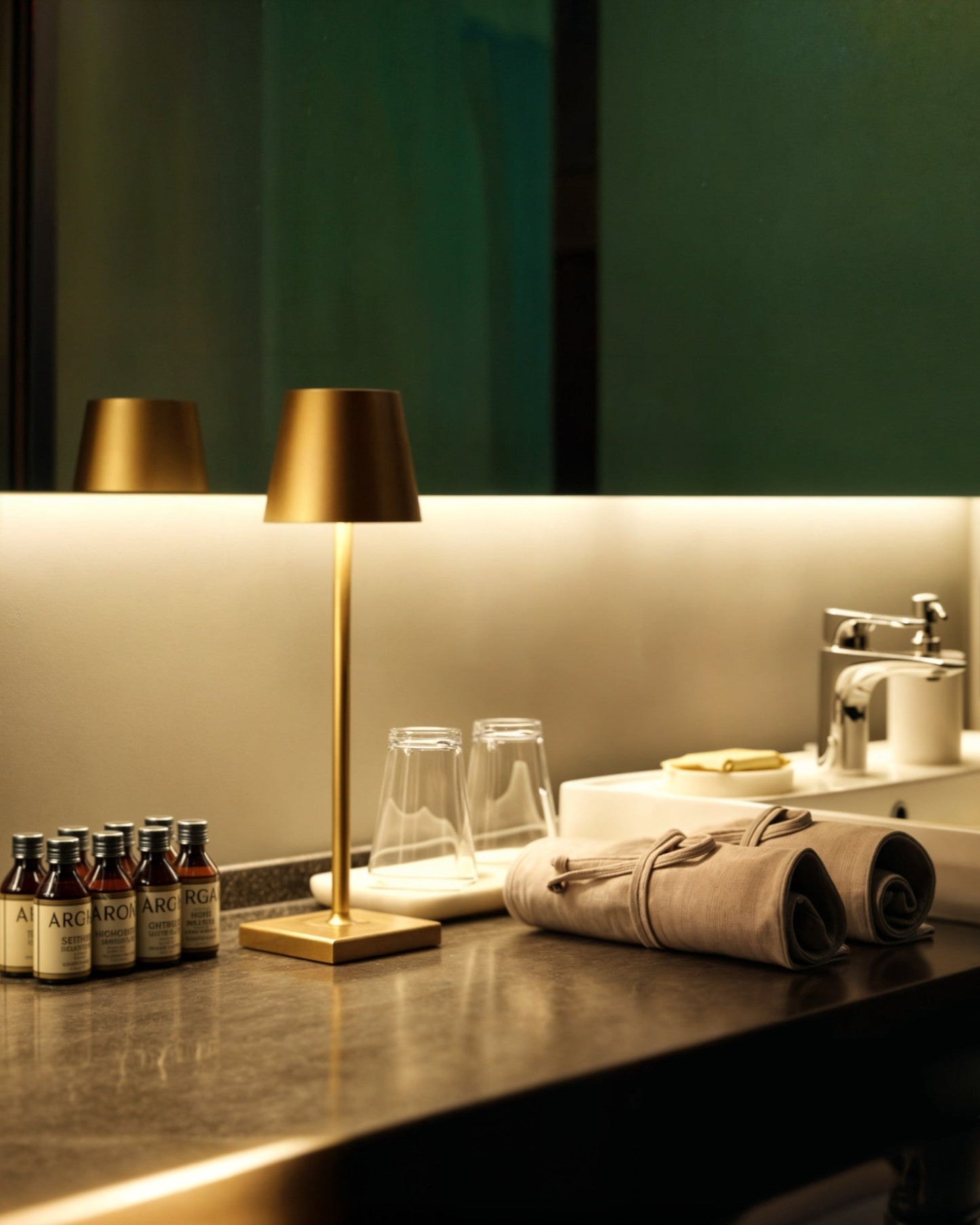 Modern LED Table Lamp - Touch Control with 3 Color Options, USB Rechargeable, Aluminum Build, 3600mAh Battery, Dimmable