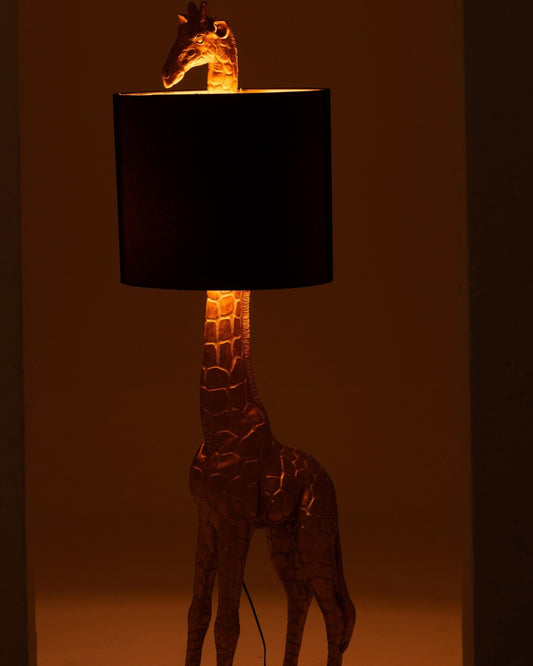 Elegant Black and Gold Golden Giraffe Floor Lamp – 179 cm Tall