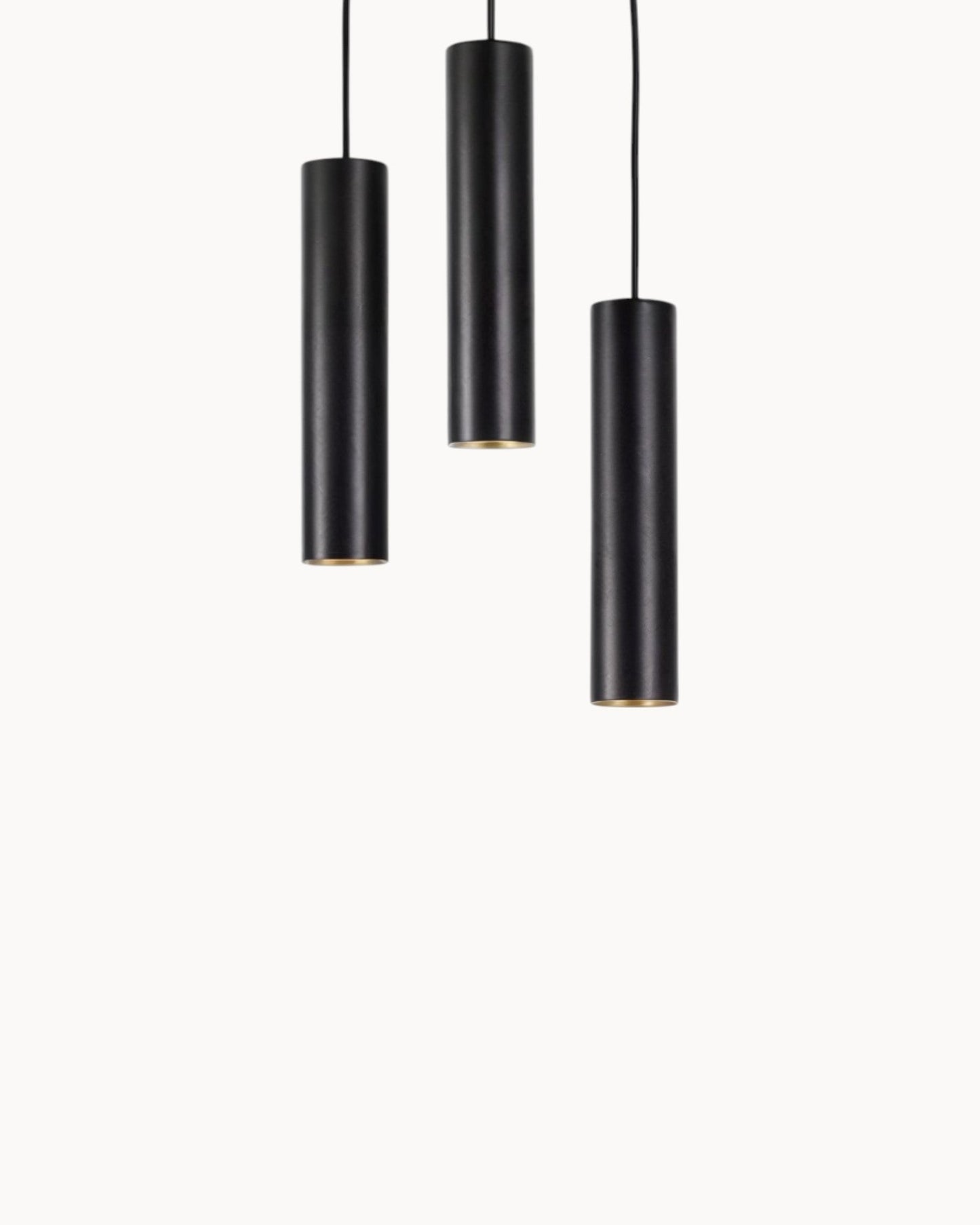 Modern Matte Black Cylin Pendant Light - Adjustable Height - Aluminum