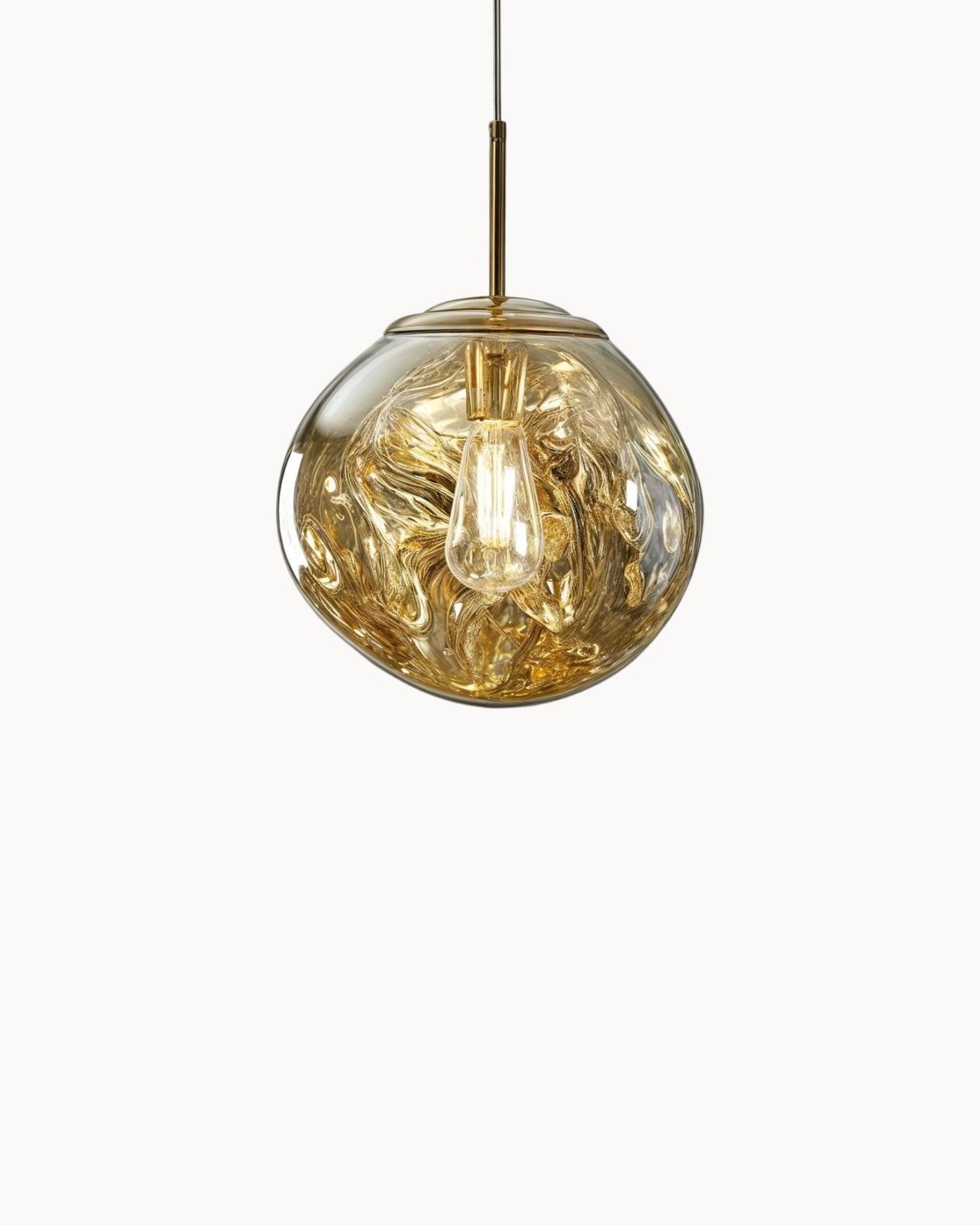 Amber & Gold Glow Pendant Light – Contemporary Acrylic Design