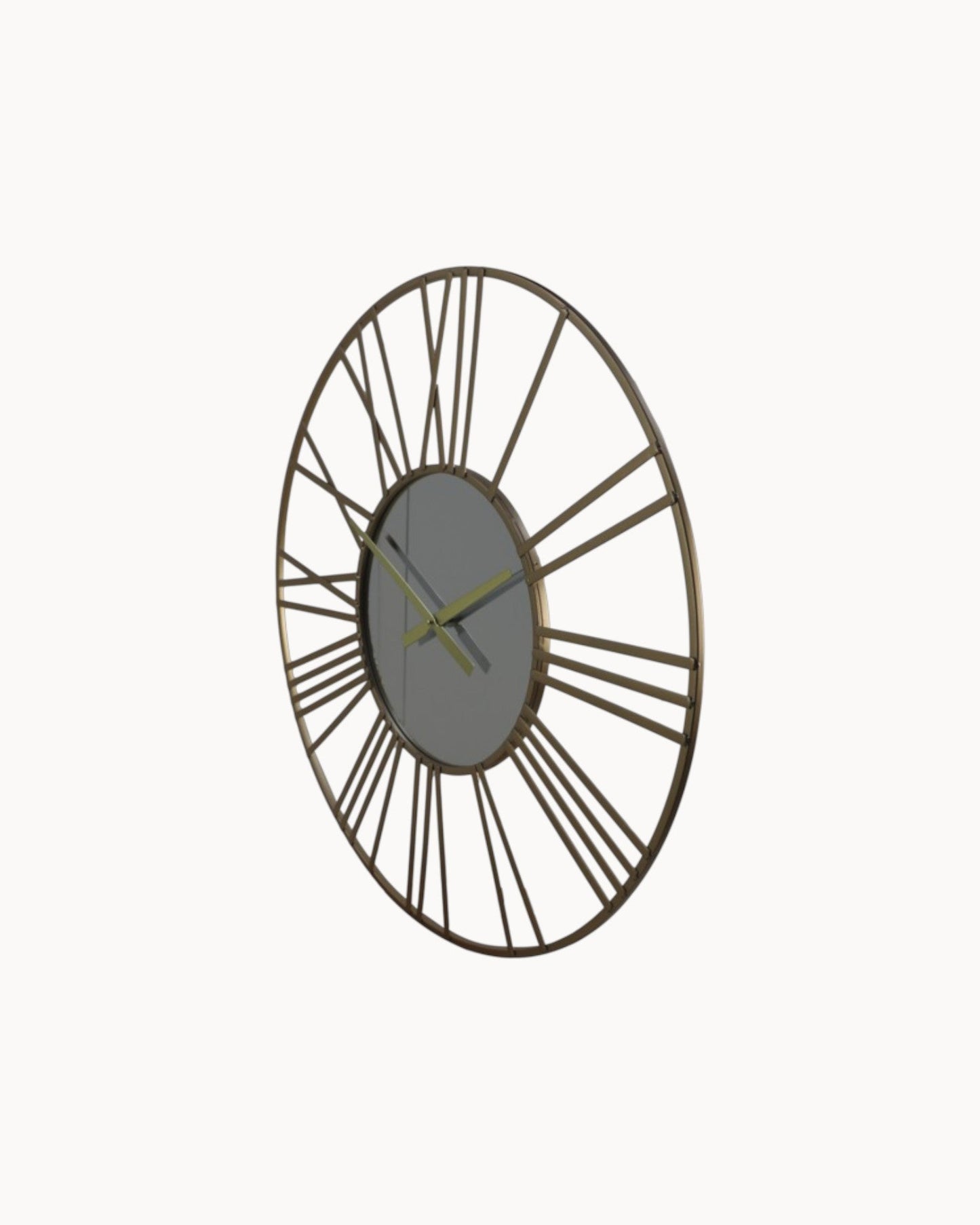 Large Golden Roman Numeral Wall Clock - 80 cm Diameter
