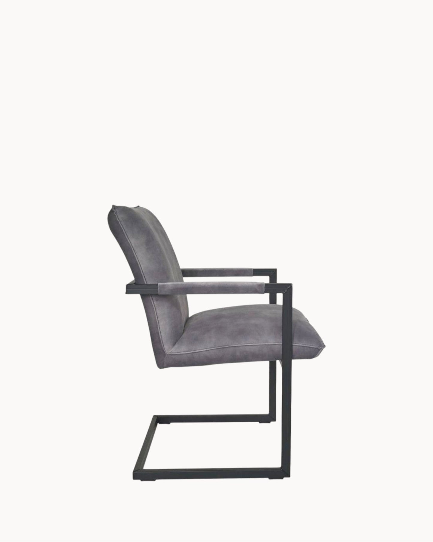 HSM Collection Boston Dining Chair Set of 2 – Gray Fabric and Metal