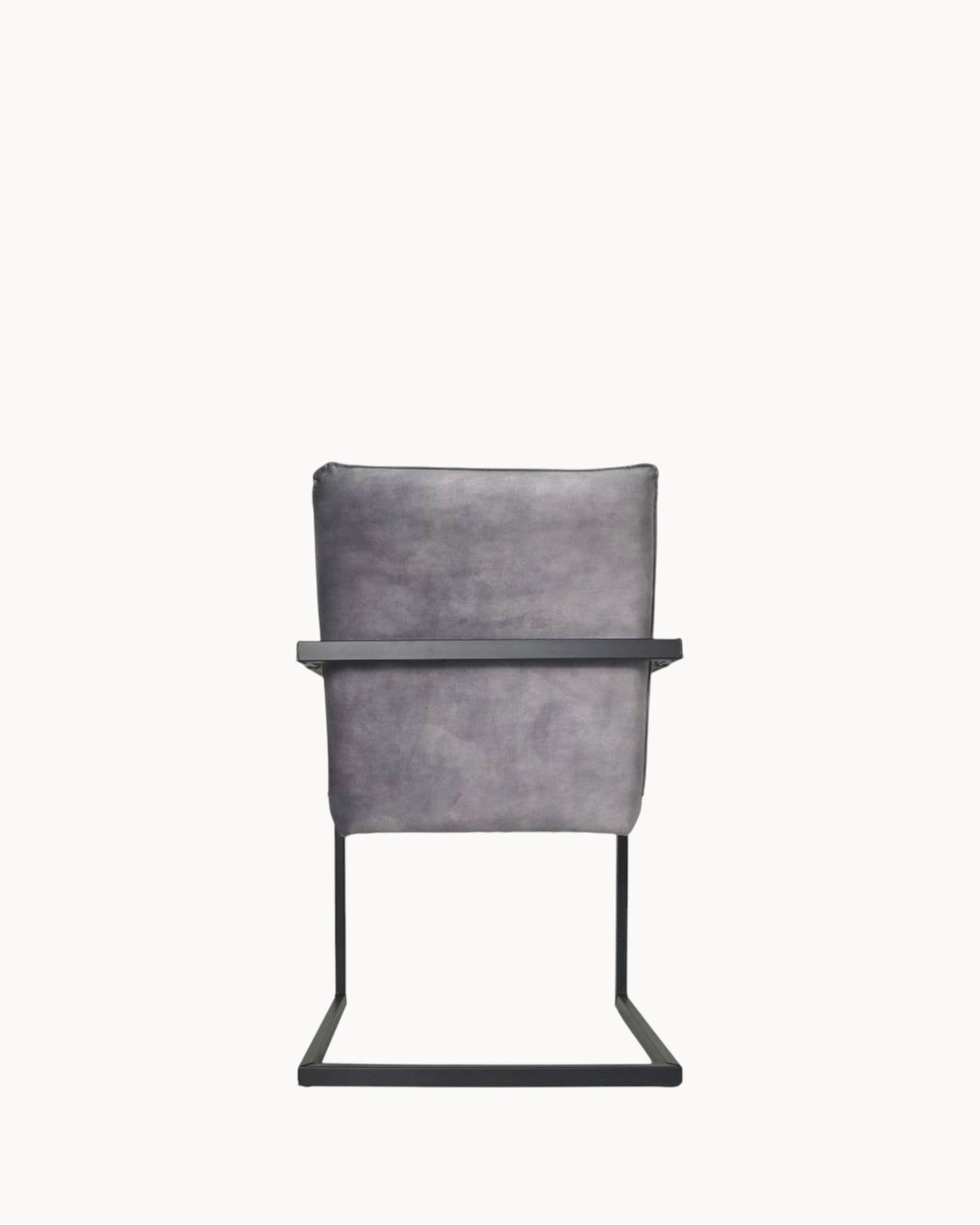HSM Collection Boston Dining Chair Set of 2 – Gray Fabric and Metal