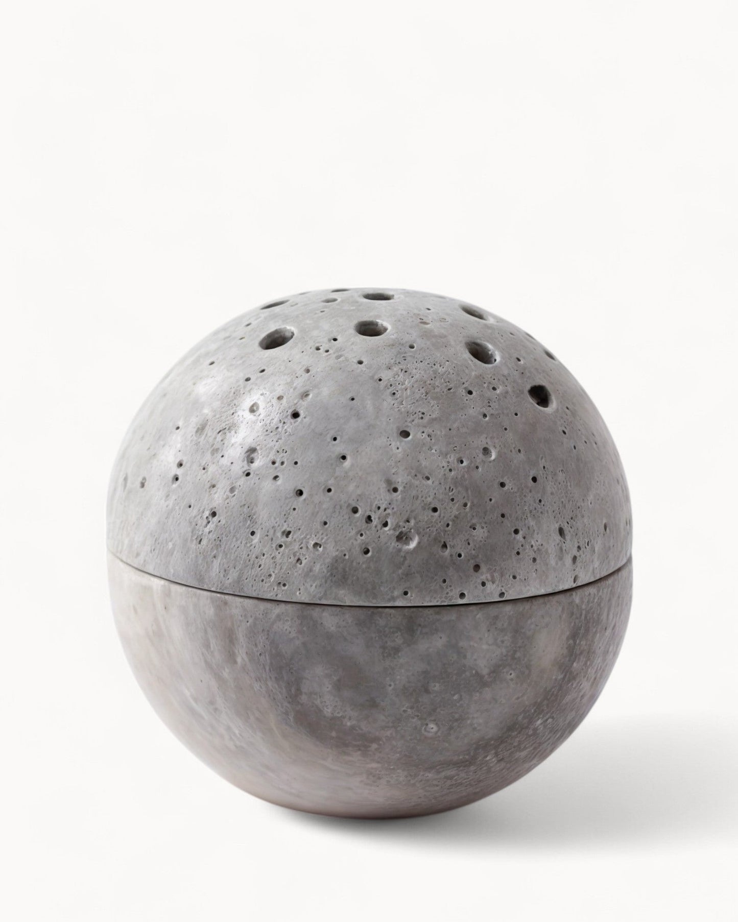 Handcrafted Beige Travertine Incense Holder – Wabi Sabi Natural Stone Design