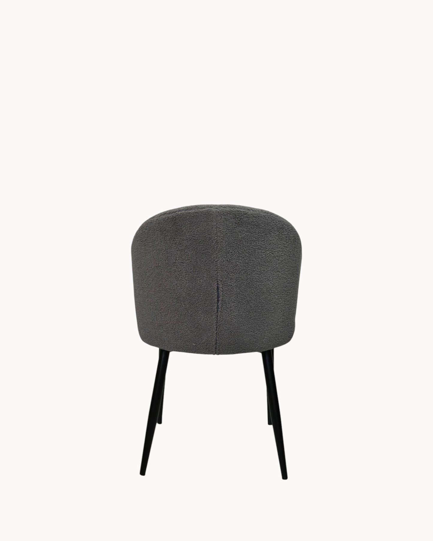 HSM Collection – Yuna 2-Piece Dining Chair Set – Gray and Black Fabric with Metal Frame