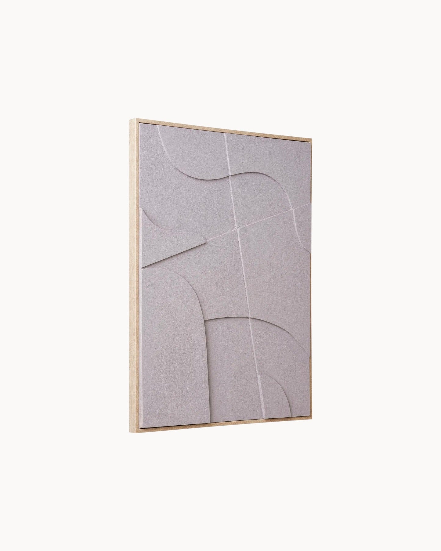 Echo Sand Form Wall Art – Gray Canvas Decoration – 70 cm Height