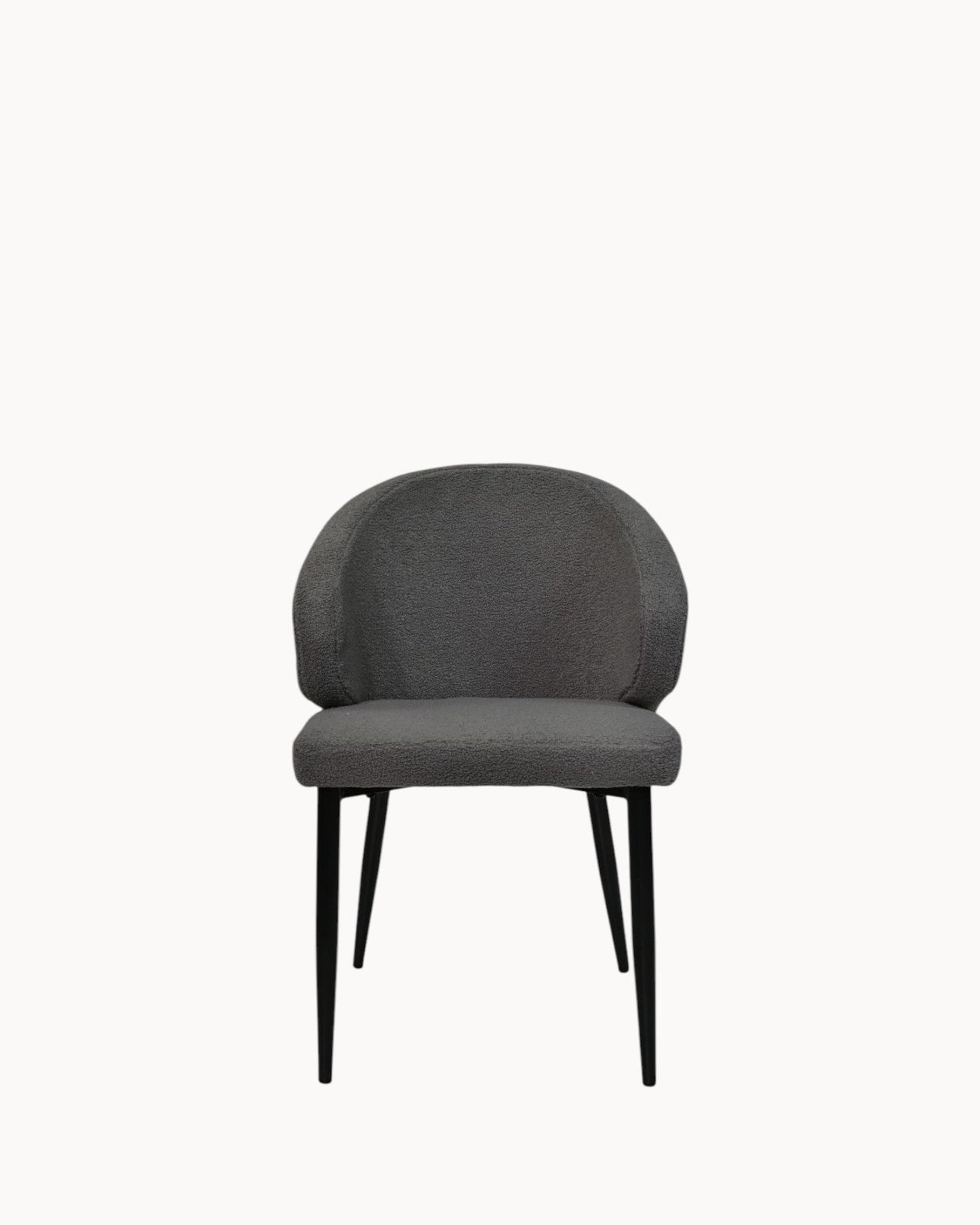 HSM Collection – Yuna 2-Piece Dining Chair Set – Gray and Black Fabric with Metal Frame