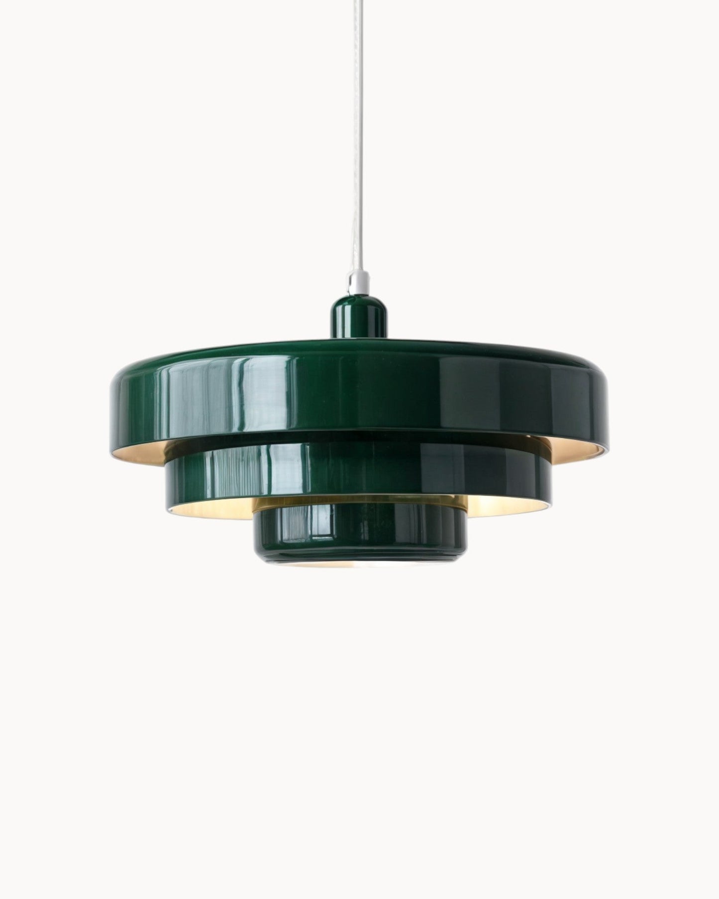 Mid-Century Loft Pendant Lamp - Black and Gold Finish