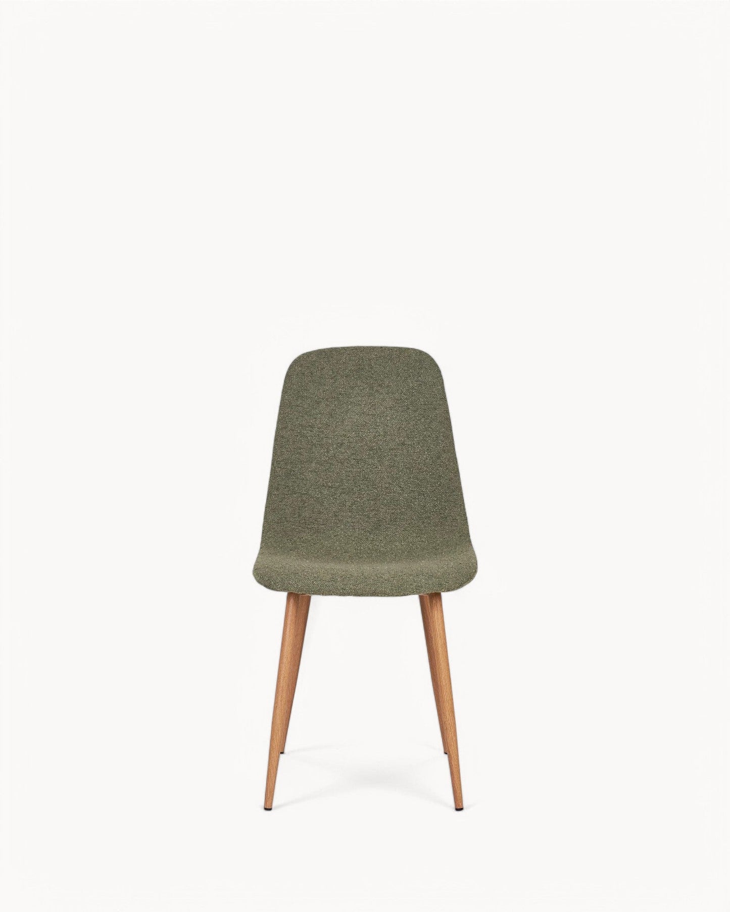 Dark Green Stockholm Dining Chair with Steel Frame and Upholstered Seat