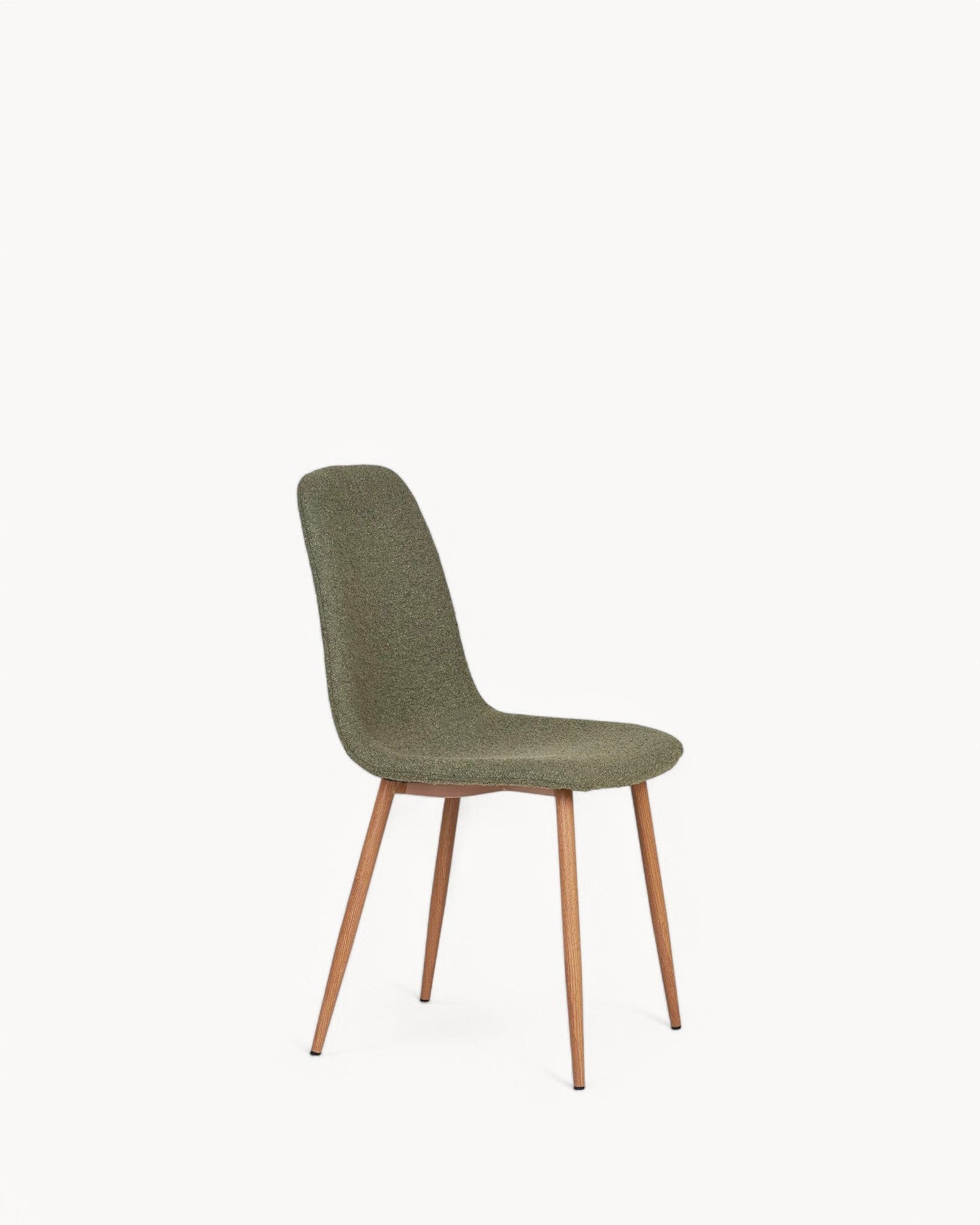 Dark Green Stockholm Dining Chair with Steel Frame and Upholstered Seat
