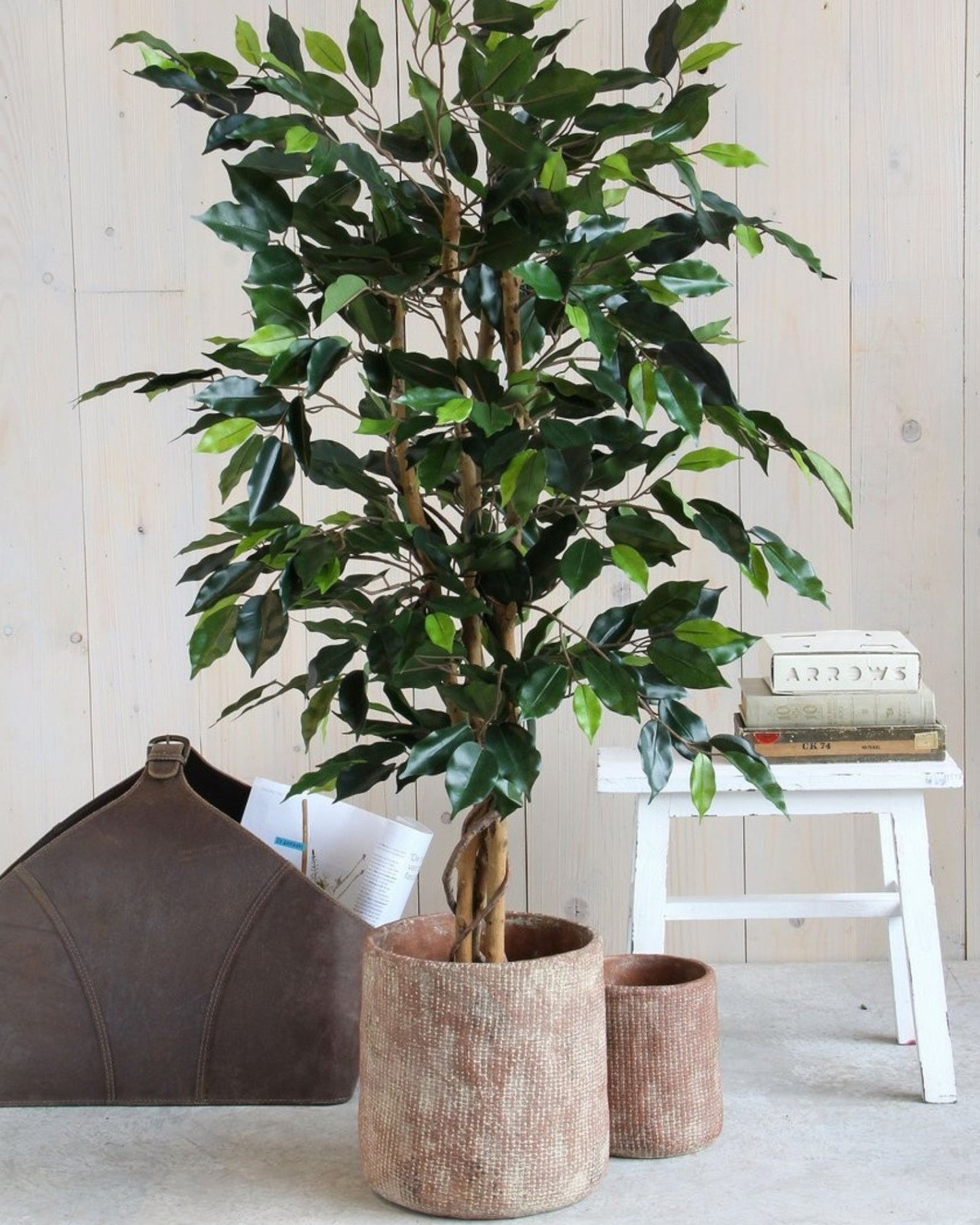 Mica Decorations Ficus Flair – Green Artificial Plant, 110 cm Height x 65 cm Diameter