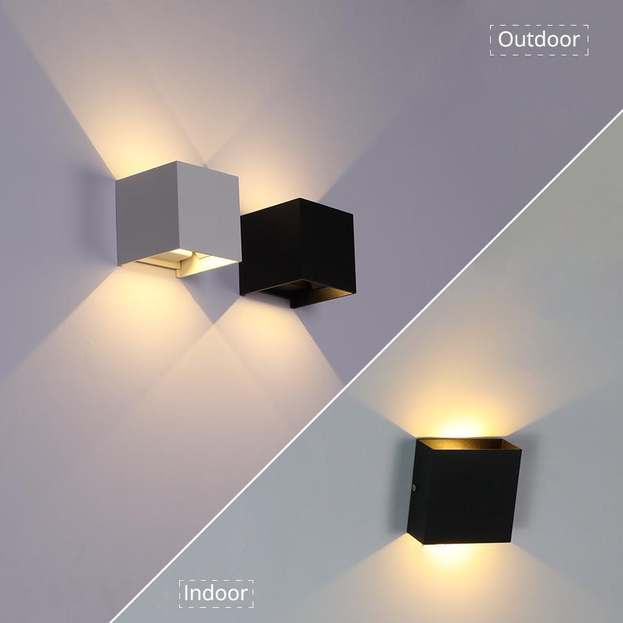 Ray Contemporary LED Outdoor Wall Light - White Metal for Garden or Hall