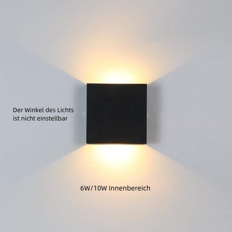 Ray Contemporary LED Outdoor Wall Light - White Metal for Garden or Hall