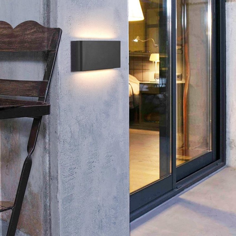 Ray Modern Waterproof LED Rectangular Wall Light - Indoor/Outdoor - Available in White and Black Metal