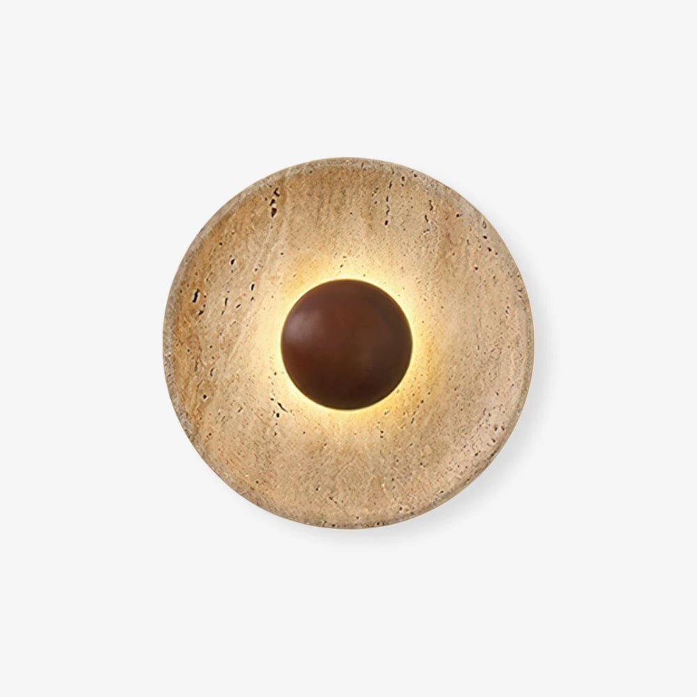 Travertine Aveny Rond Indoor Wall Light