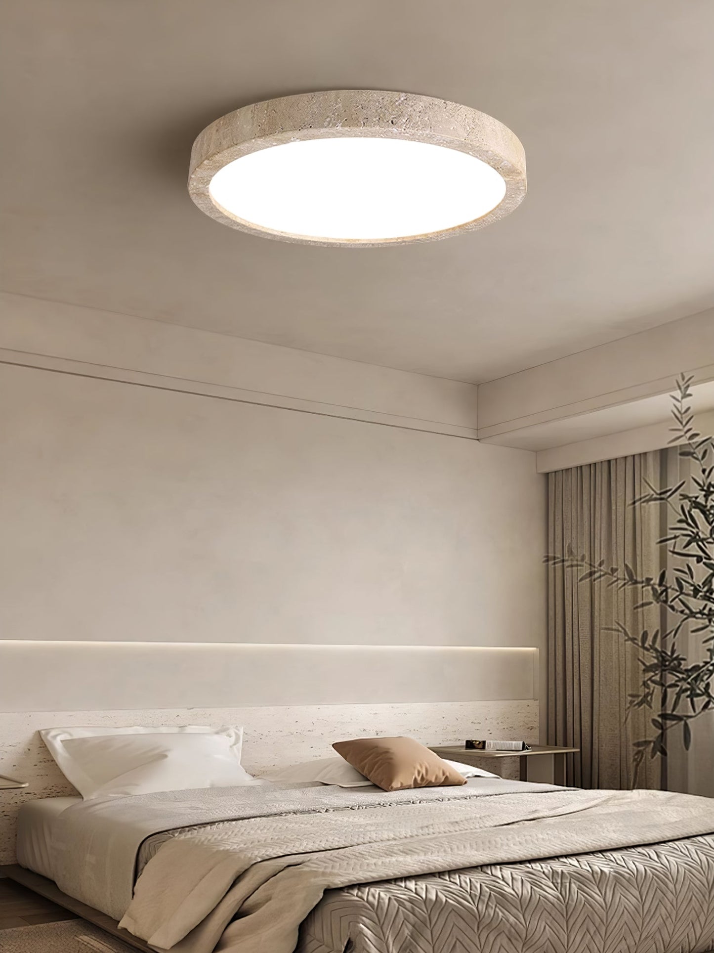 Artalor Sleek Travertine Ceiling Light