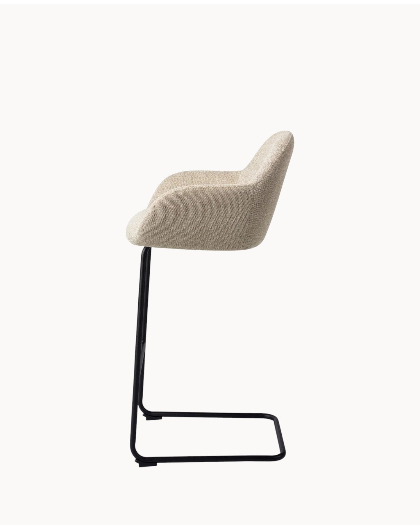 Kushi Bar Stool – Metal Frame with Polyester Upholstery, 76.5 cm Seat Height