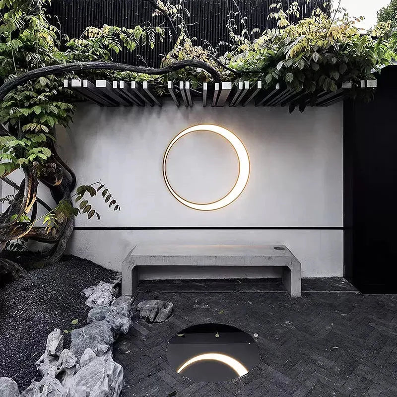 Ray Modern Waterproof Wall Light - Black and White for Garden and Outdoor Use