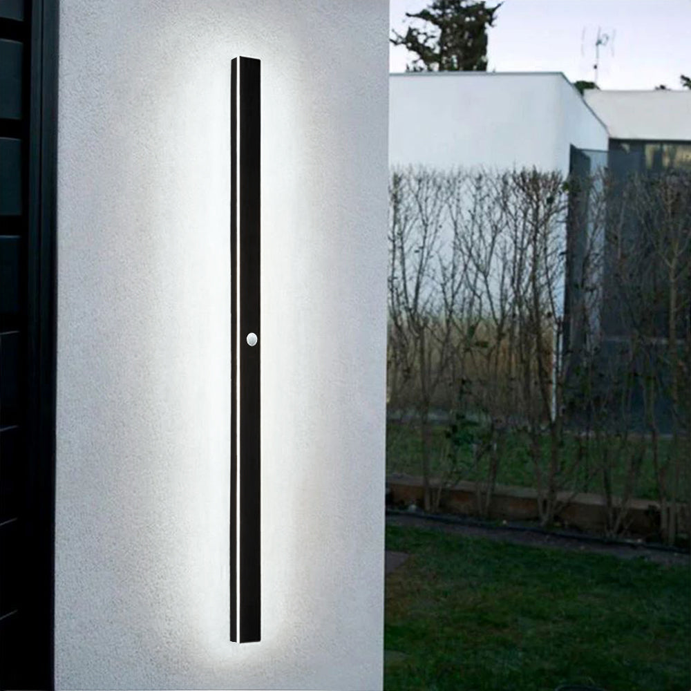 Arisha Black Minimalist Waterproof LED Outdoor Wall Light for Garden and Corridor
