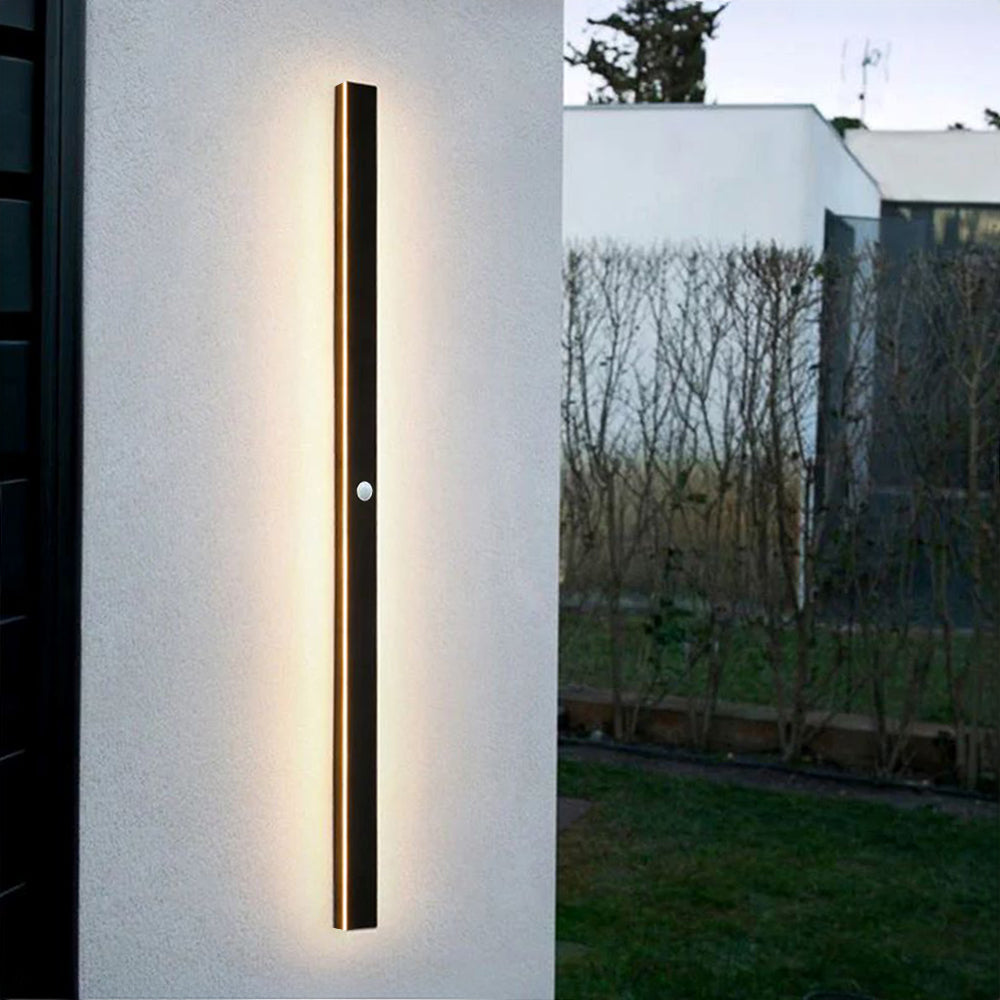 Arisha Black Minimalist Waterproof LED Outdoor Wall Light for Garden and Corridor