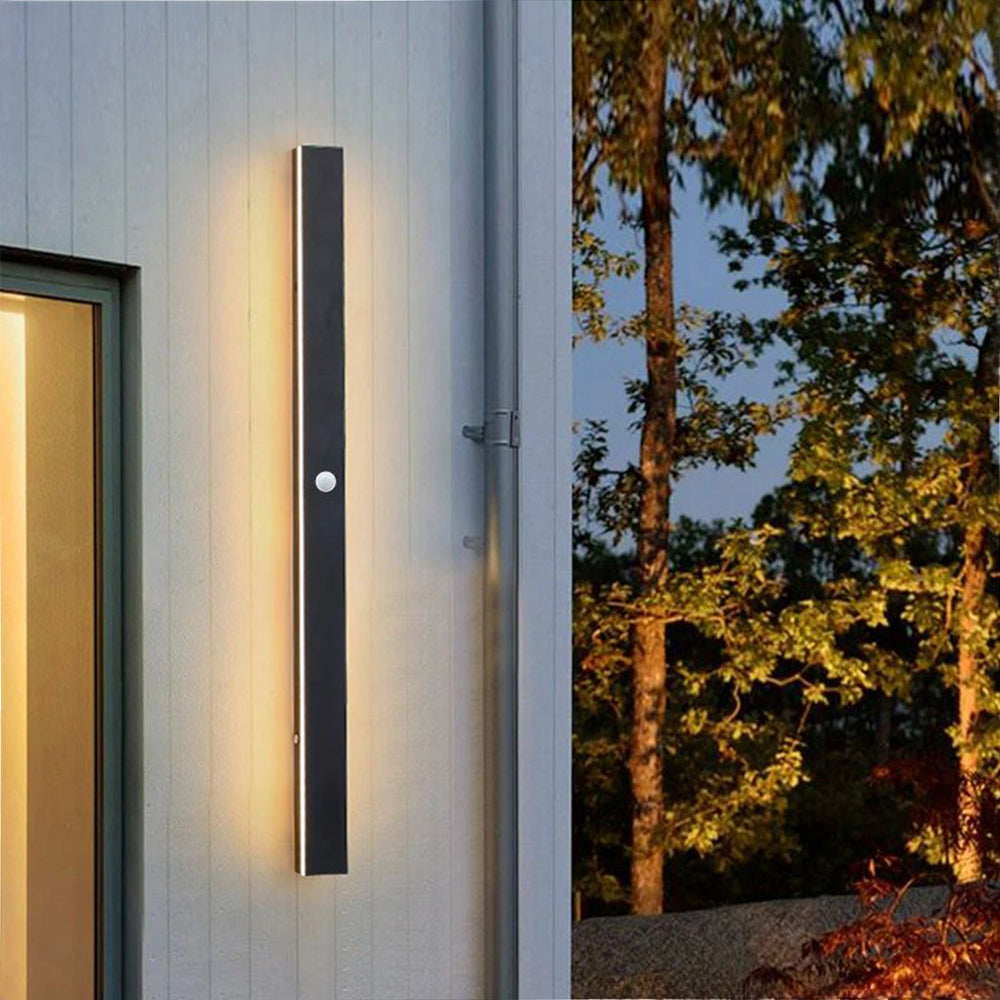 Arisha Black Minimalist Waterproof LED Outdoor Wall Light for Garden and Corridor