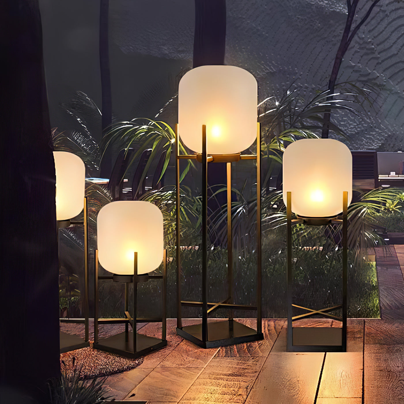 Contemporary Stainless Steel Solar Floor Lamp with 11-15W LED, 36V, 3C Certification