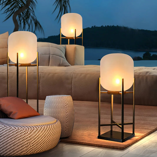 Contemporary Stainless Steel Solar Floor Lamp with 11-15W LED, 36V, 3C Certification