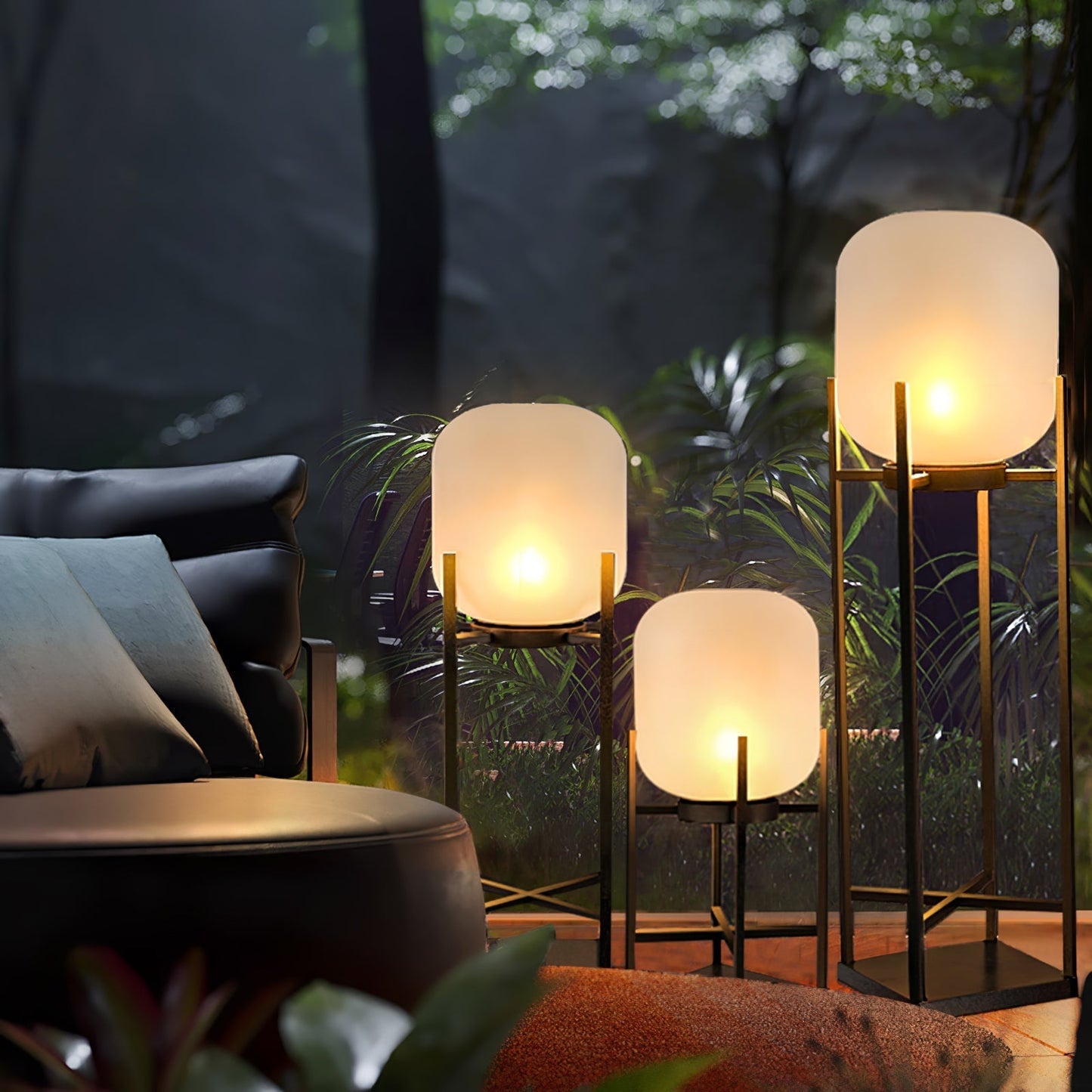 Contemporary Stainless Steel Solar Floor Lamp with 11-15W LED, 36V, 3C Certification