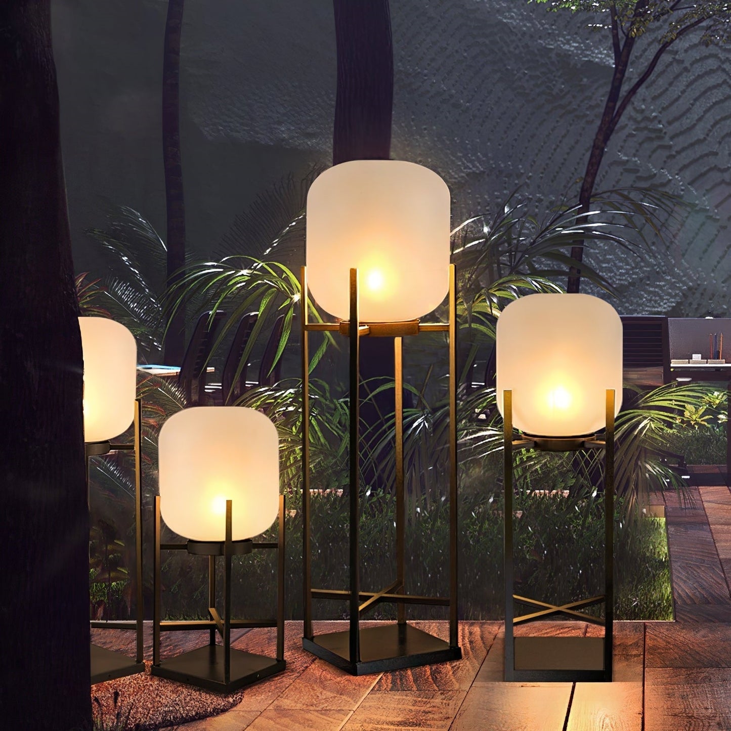 Contemporary Stainless Steel Solar Floor Lamp with 11-15W LED, 36V, 3C Certification