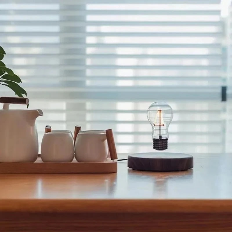 Levitating Tesla Desk Lamp - 360° Rotatable LED with Magnetic Suspension and Touch Control