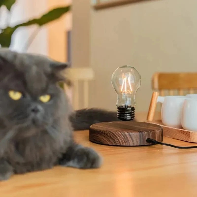 Levitating Tesla Desk Lamp - 360° Rotatable LED with Magnetic Suspension and Touch Control