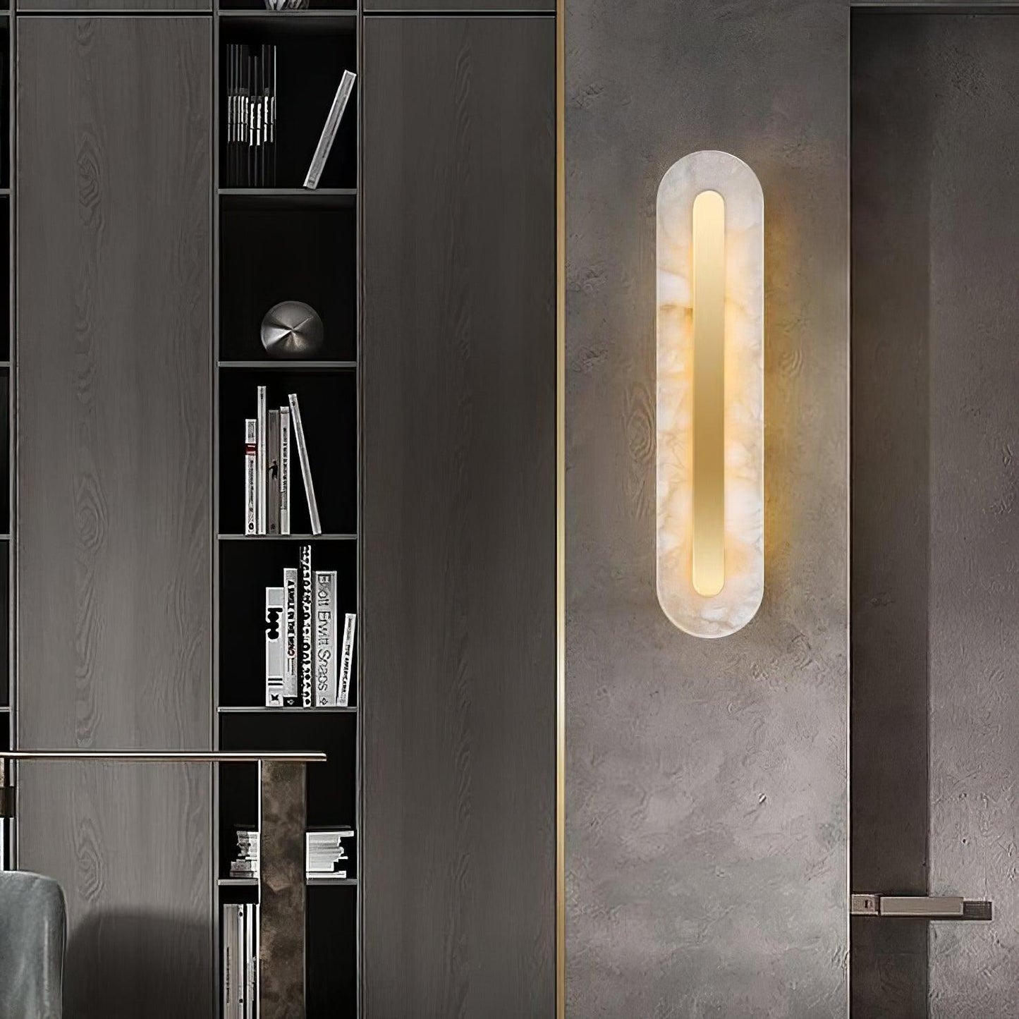 Hurn Curved Alabaster Wall Sconce