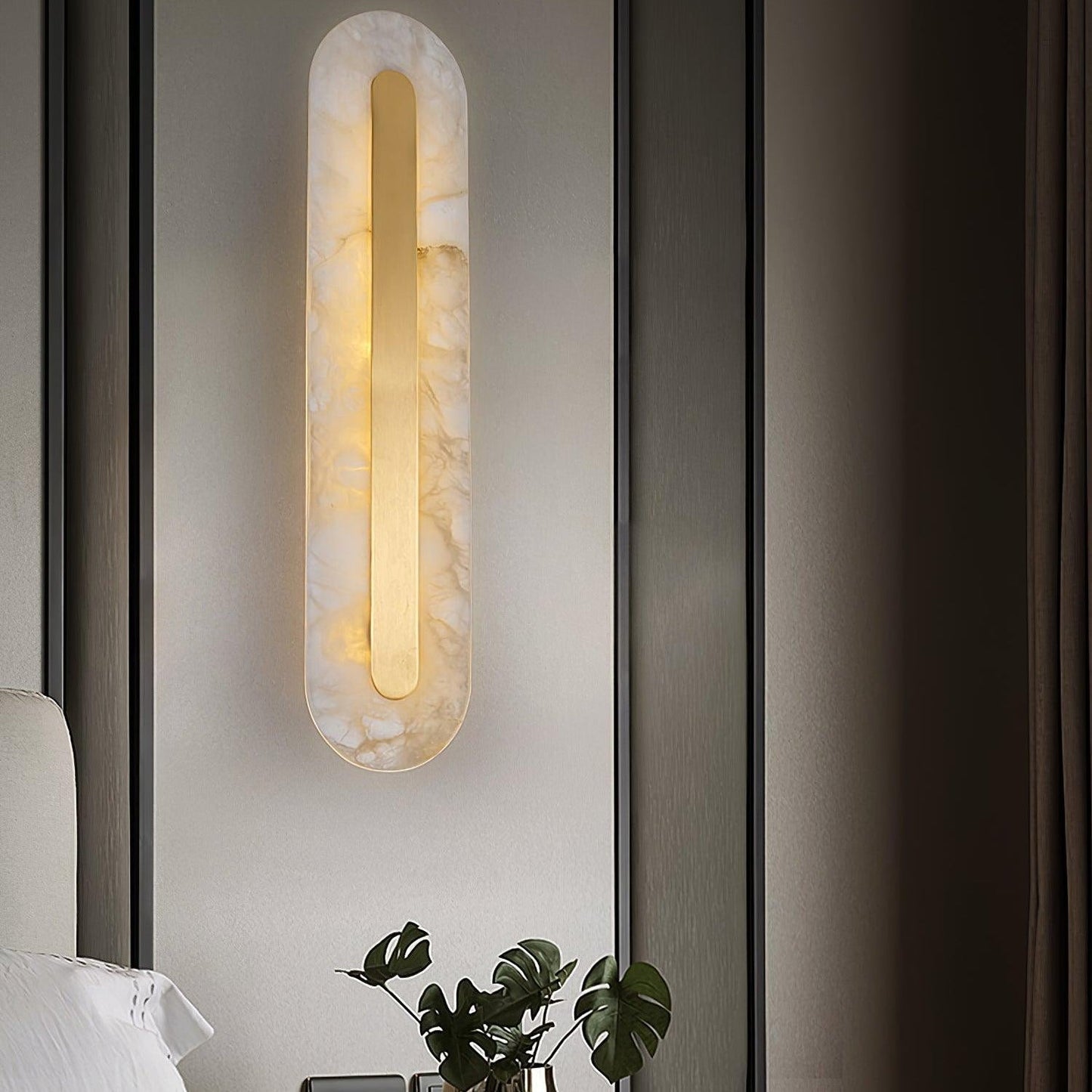 Hurn Curved Alabaster Wall Sconce