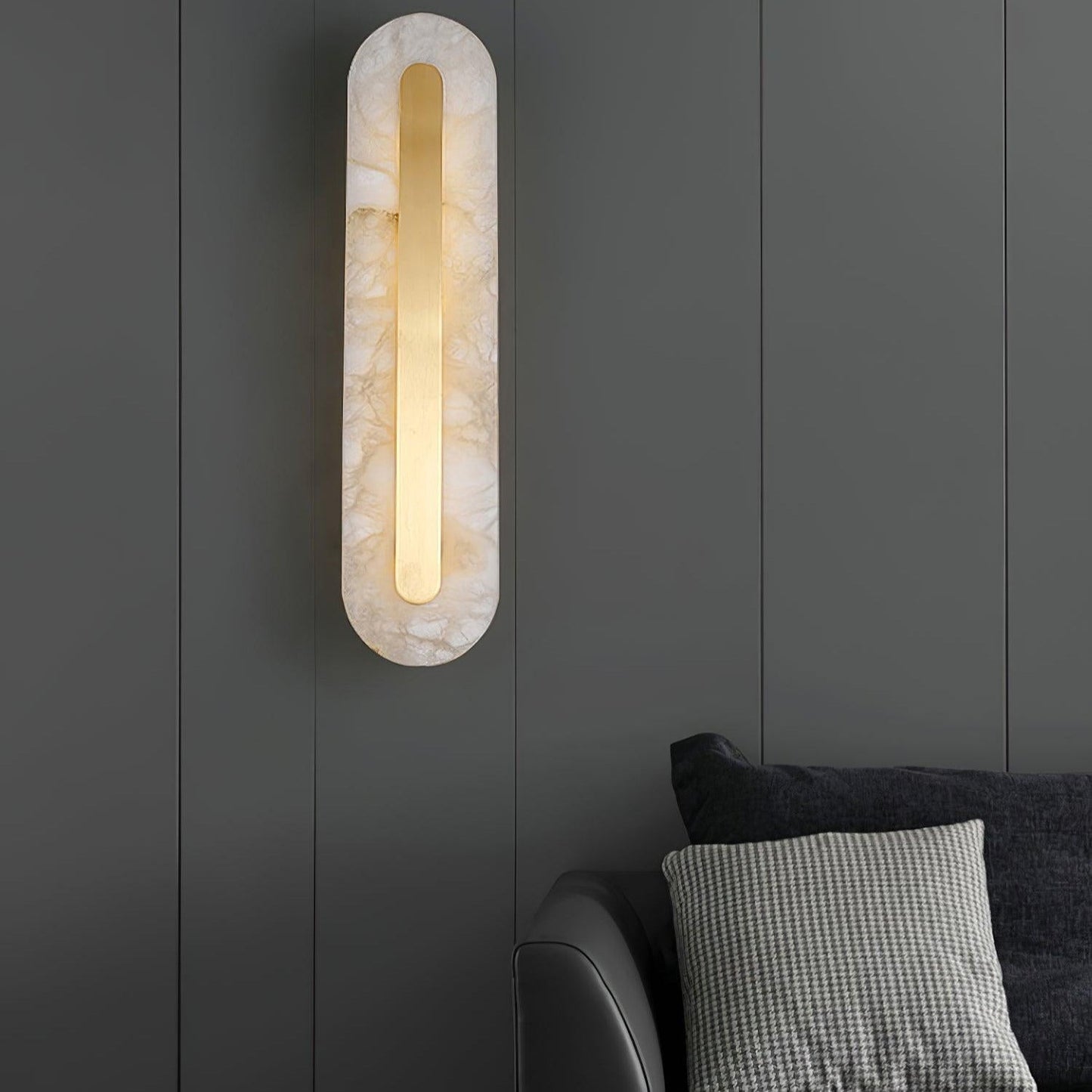 Hurn Curved Alabaster Wall Sconce