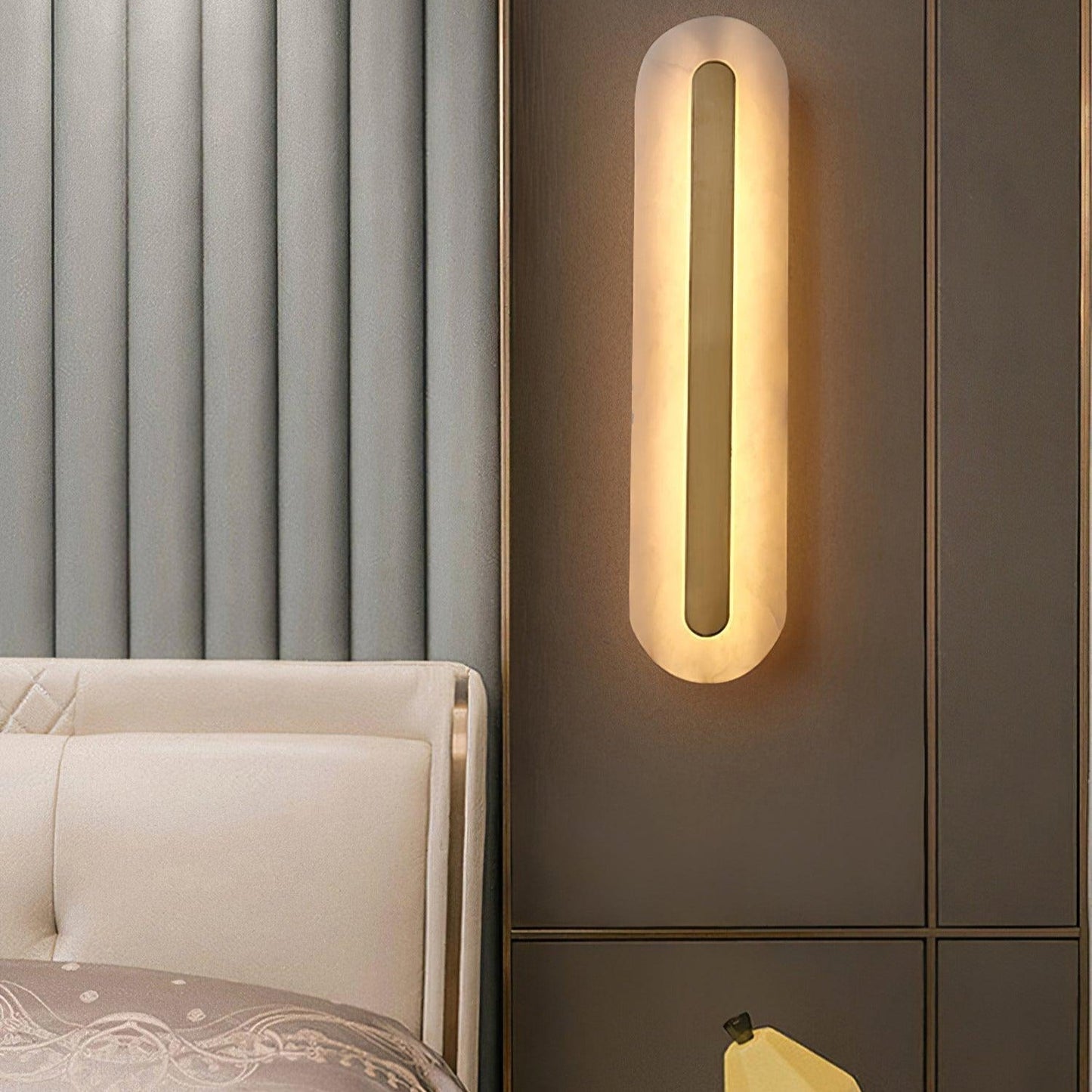 Hurn Curved Alabaster Wall Sconce