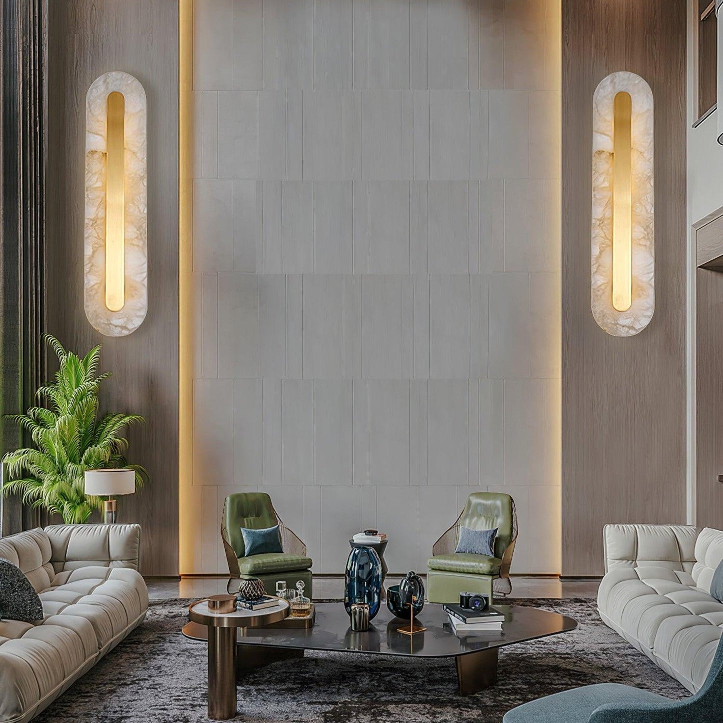Hurn Curved Alabaster Wall Sconce